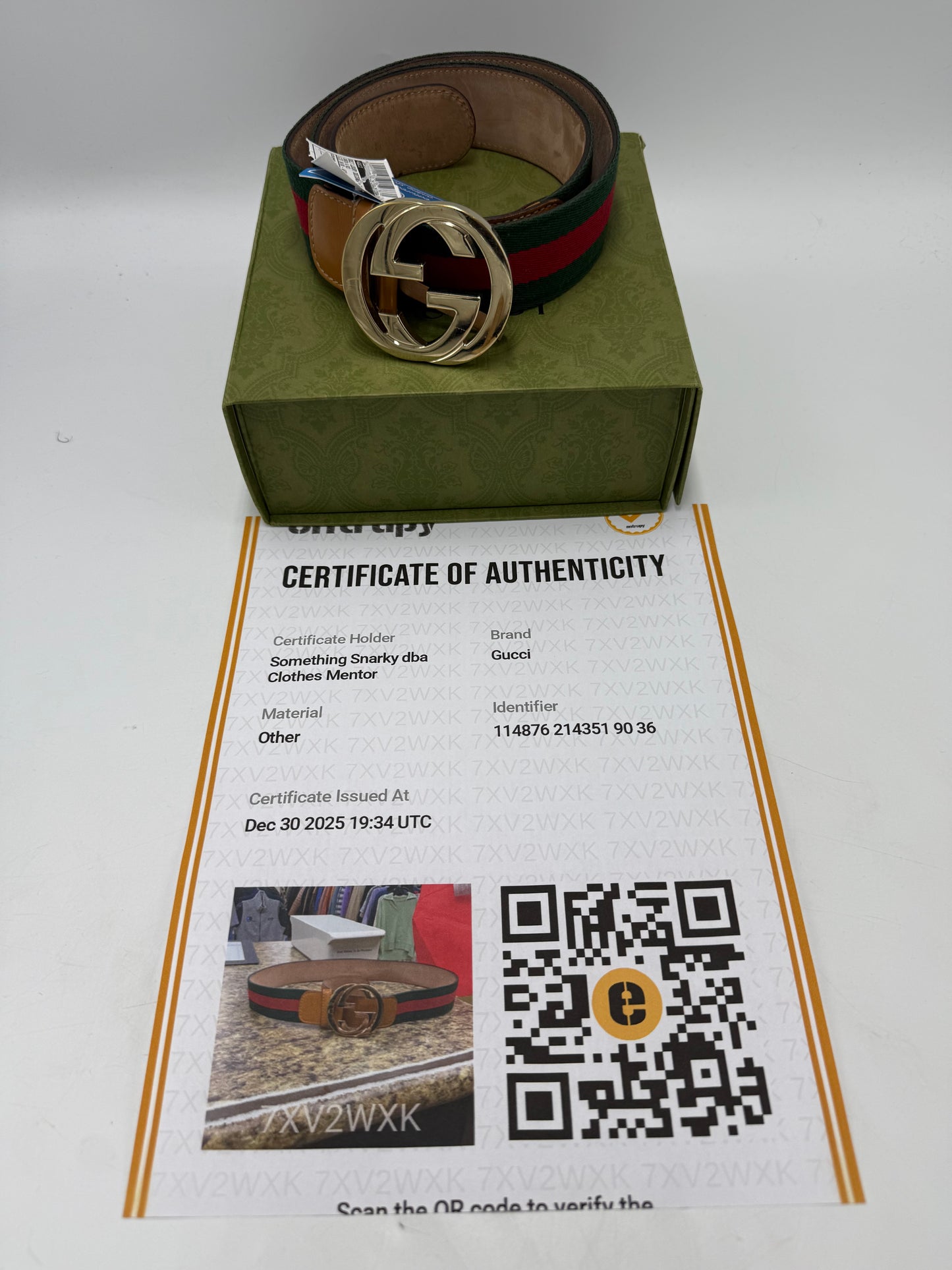 Gucci Web Stripe Interlocking G Luxury Designer Belt