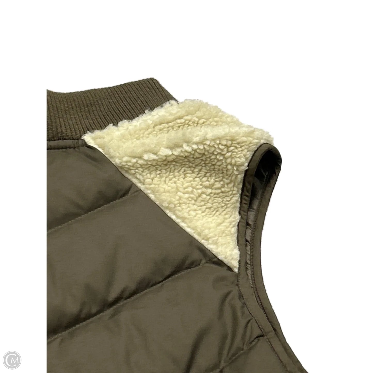 Vest Fleece By Athleta In Green & Tan, Size: S