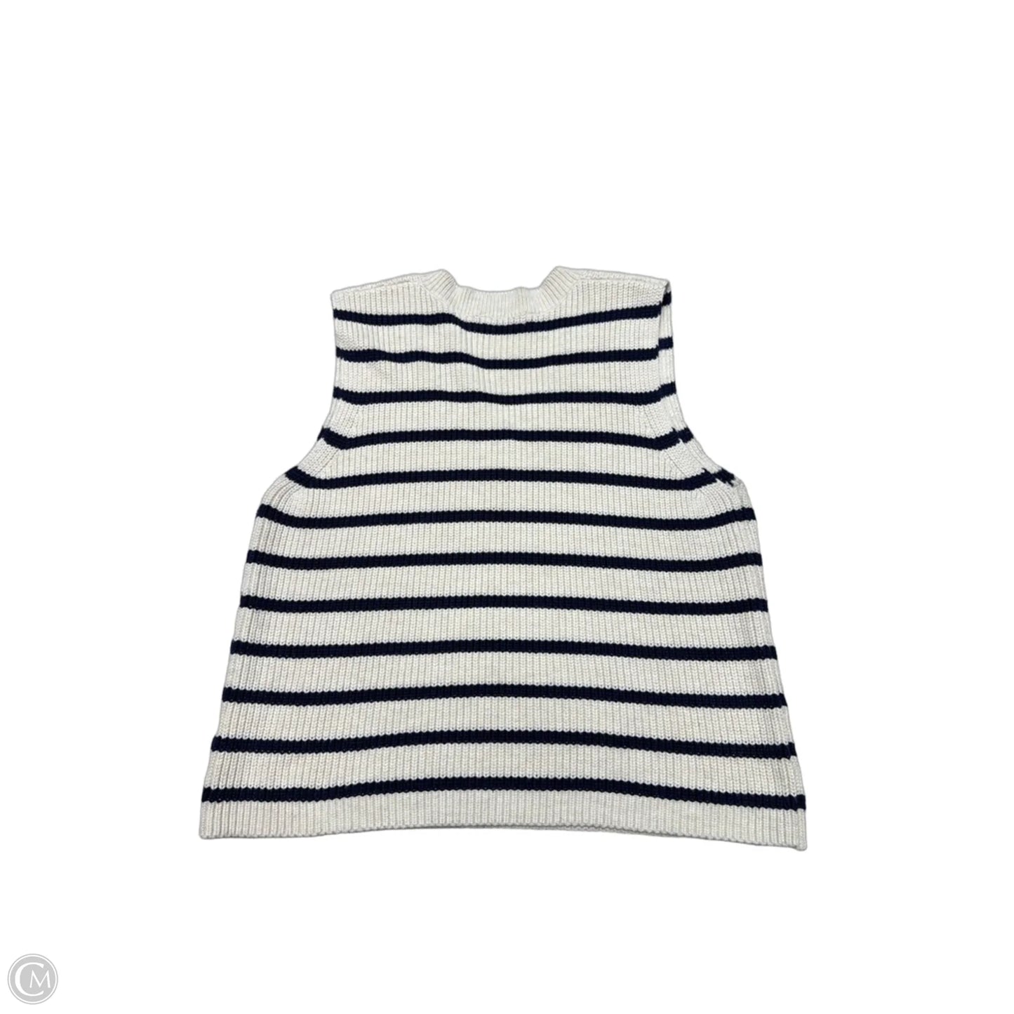 Vest Sweater By Mod Ref In Striped Pattern, Size: L