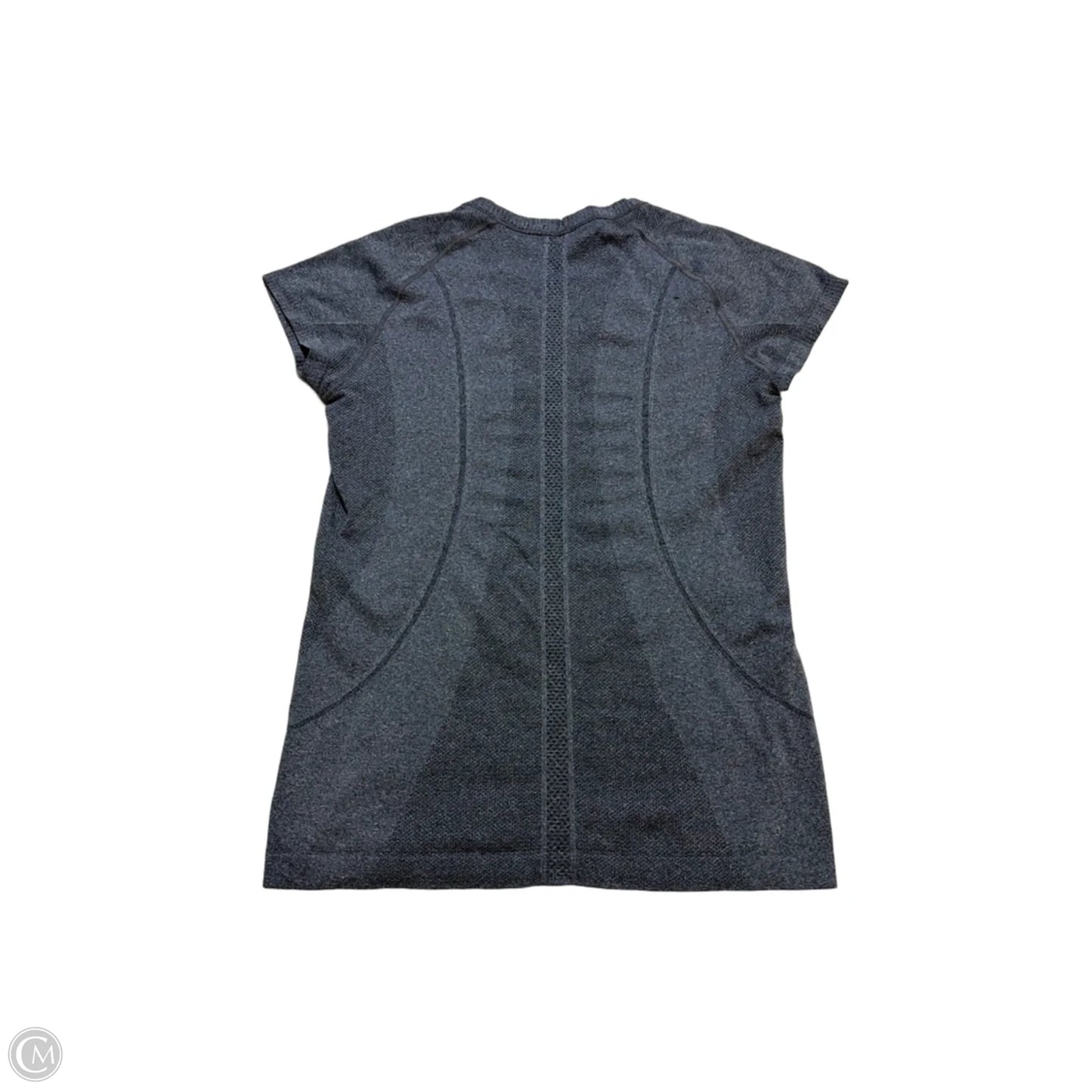 Athletic Top Short Sleeve By Lululemon In Grey, Size: M