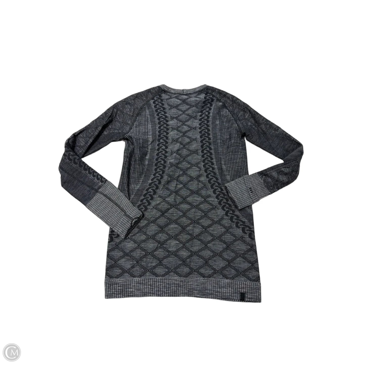 Athletic Top Long Sleeve Crewneck By Lululemon In Grey, Size: M