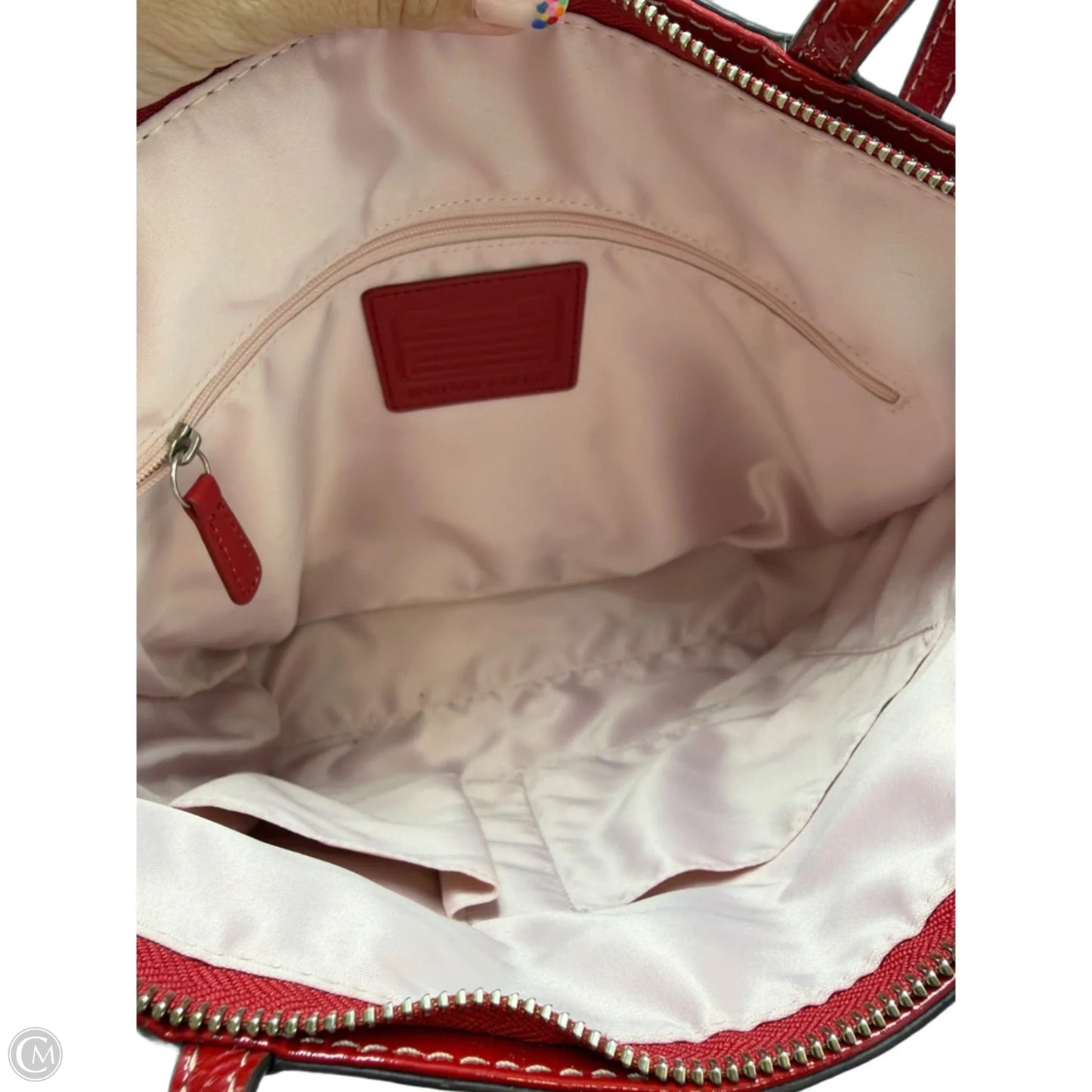 Coach Signature Patent Leather Tote Designer Handbag