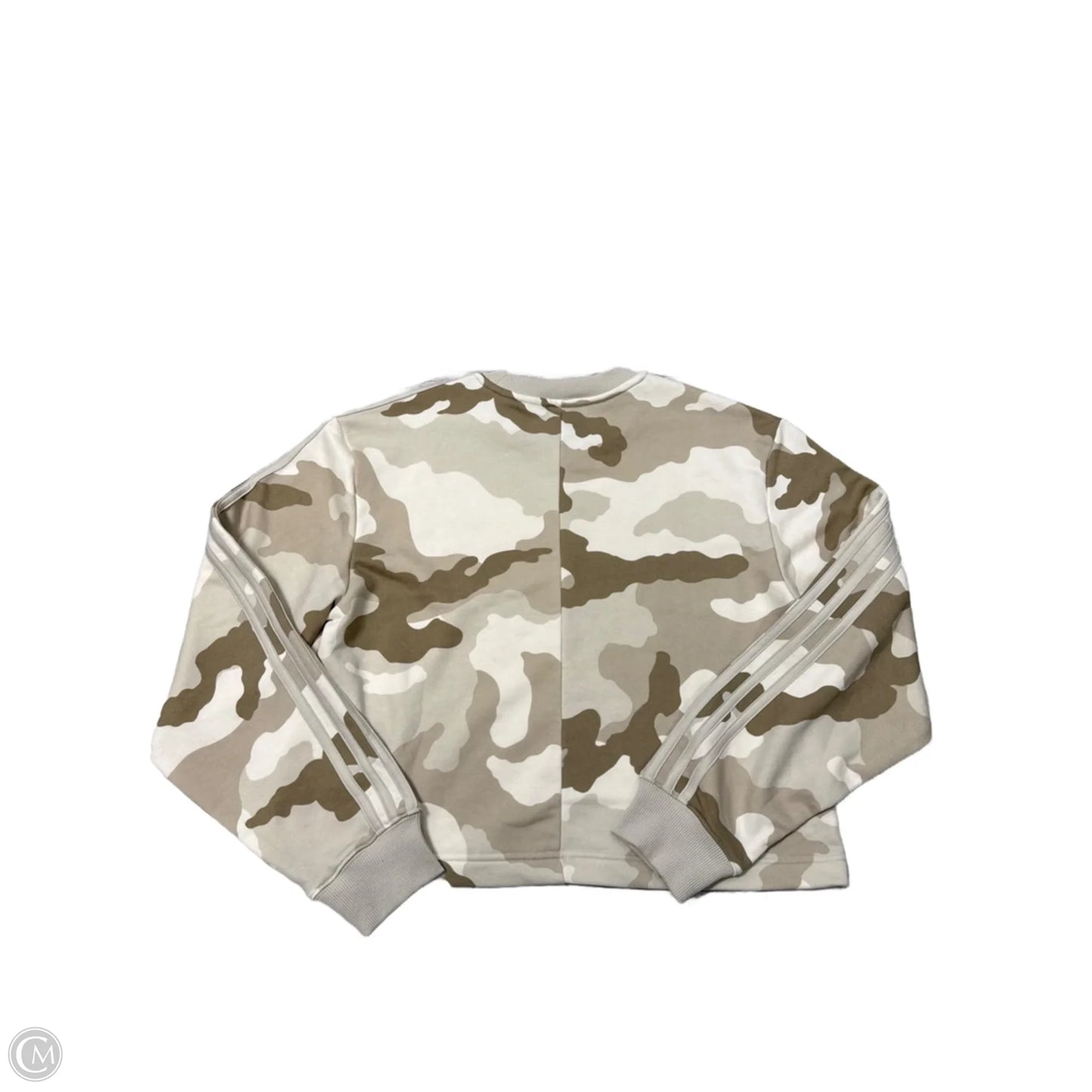 Athletic Sweatshirt Crewneck By Adidas In Cream & Tan, Size: S