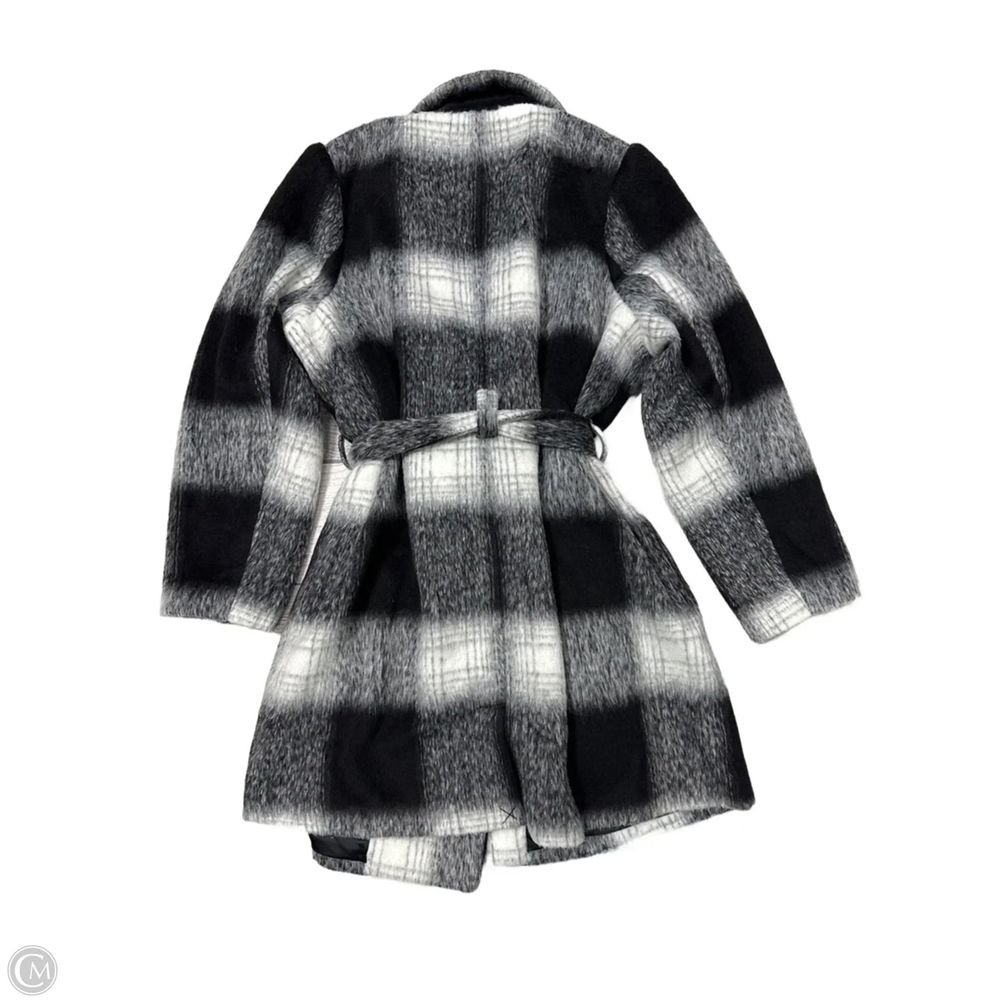 Coat Wool By Susan Graver In Black & White, Size: 2x