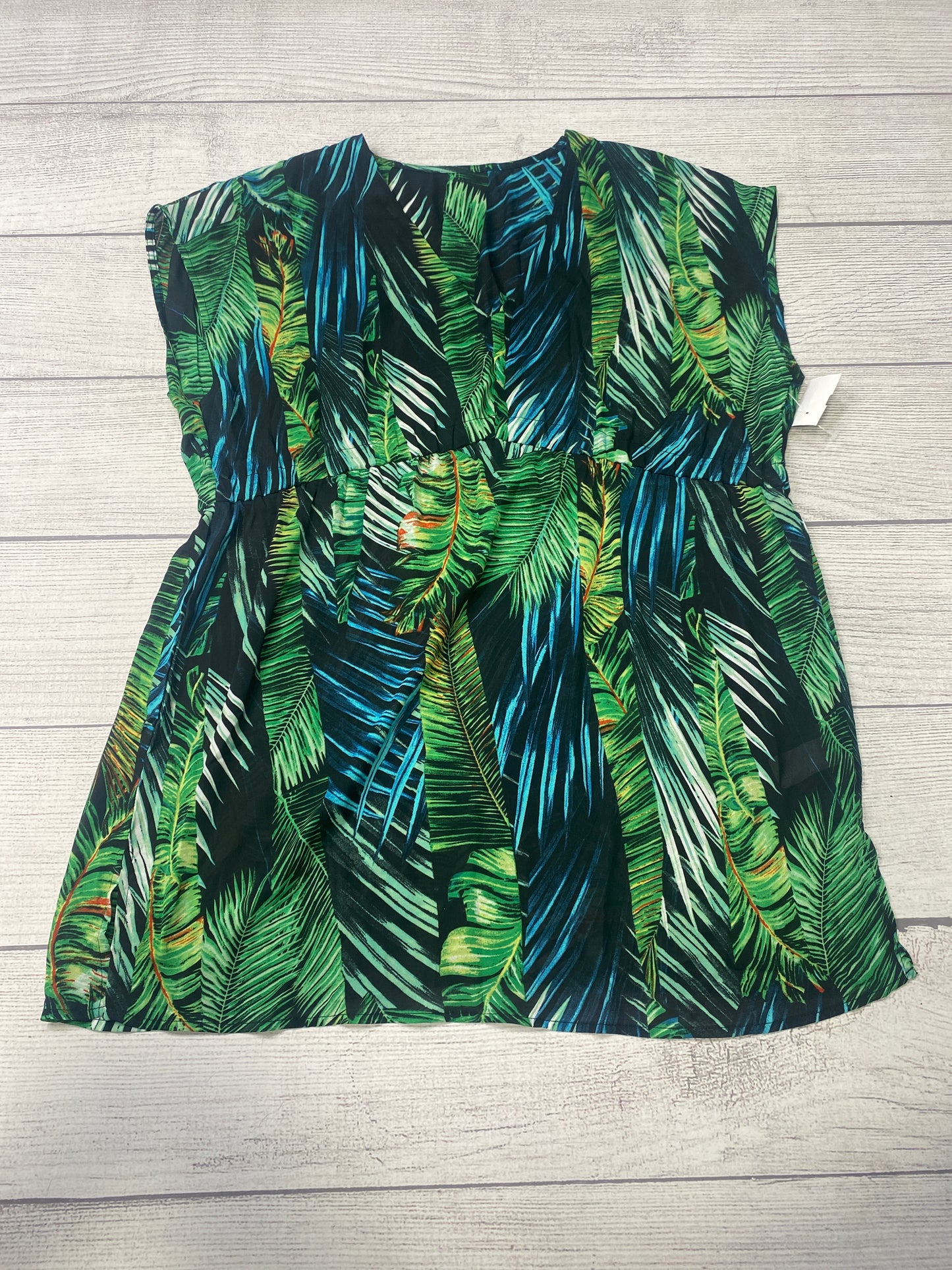 Navy/Green Swim Coverup Size S