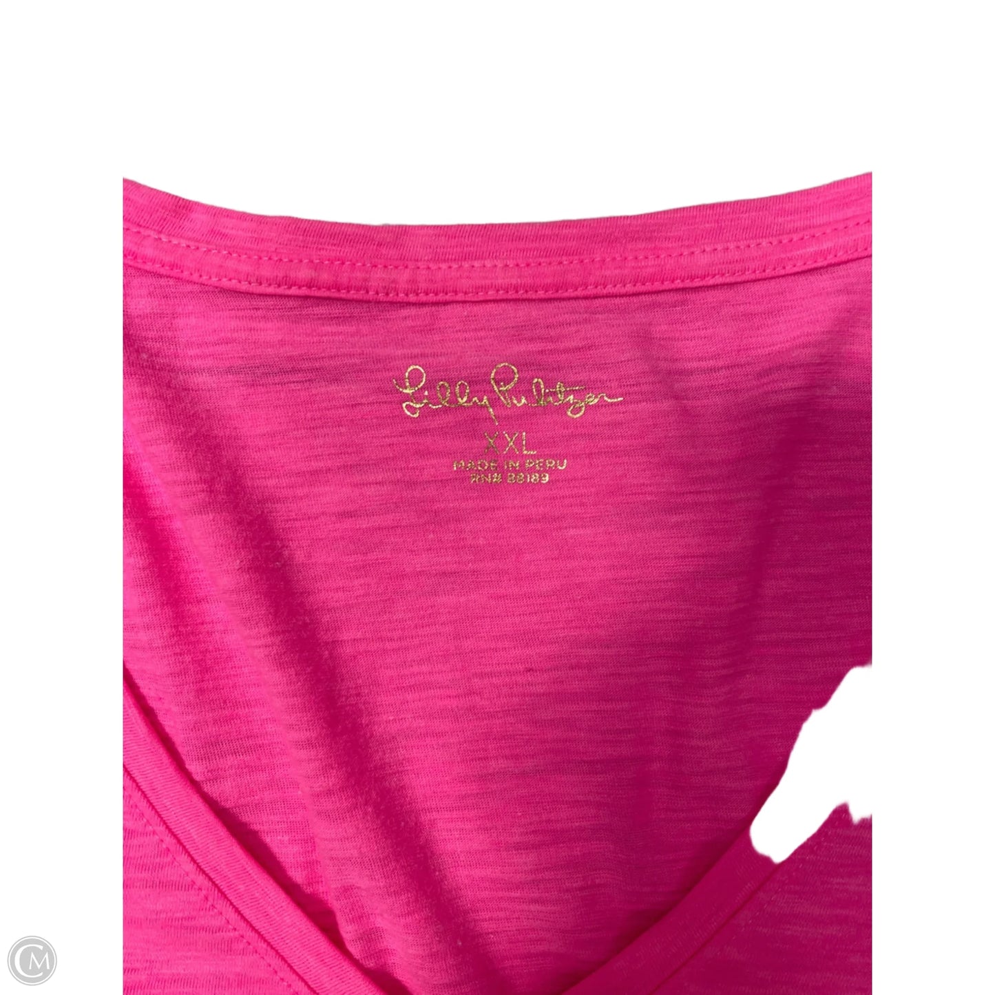 Top Short Sleeve Designer By Lilly Pulitzer In Pink, Size: Xxl