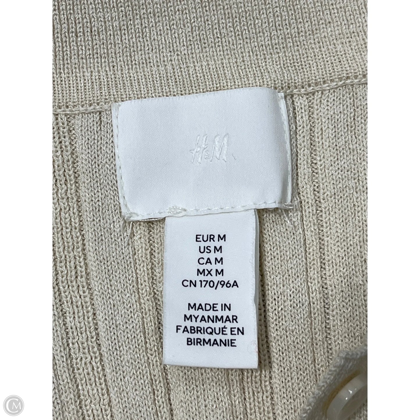 Sweater By H&m In Cream, Size: M