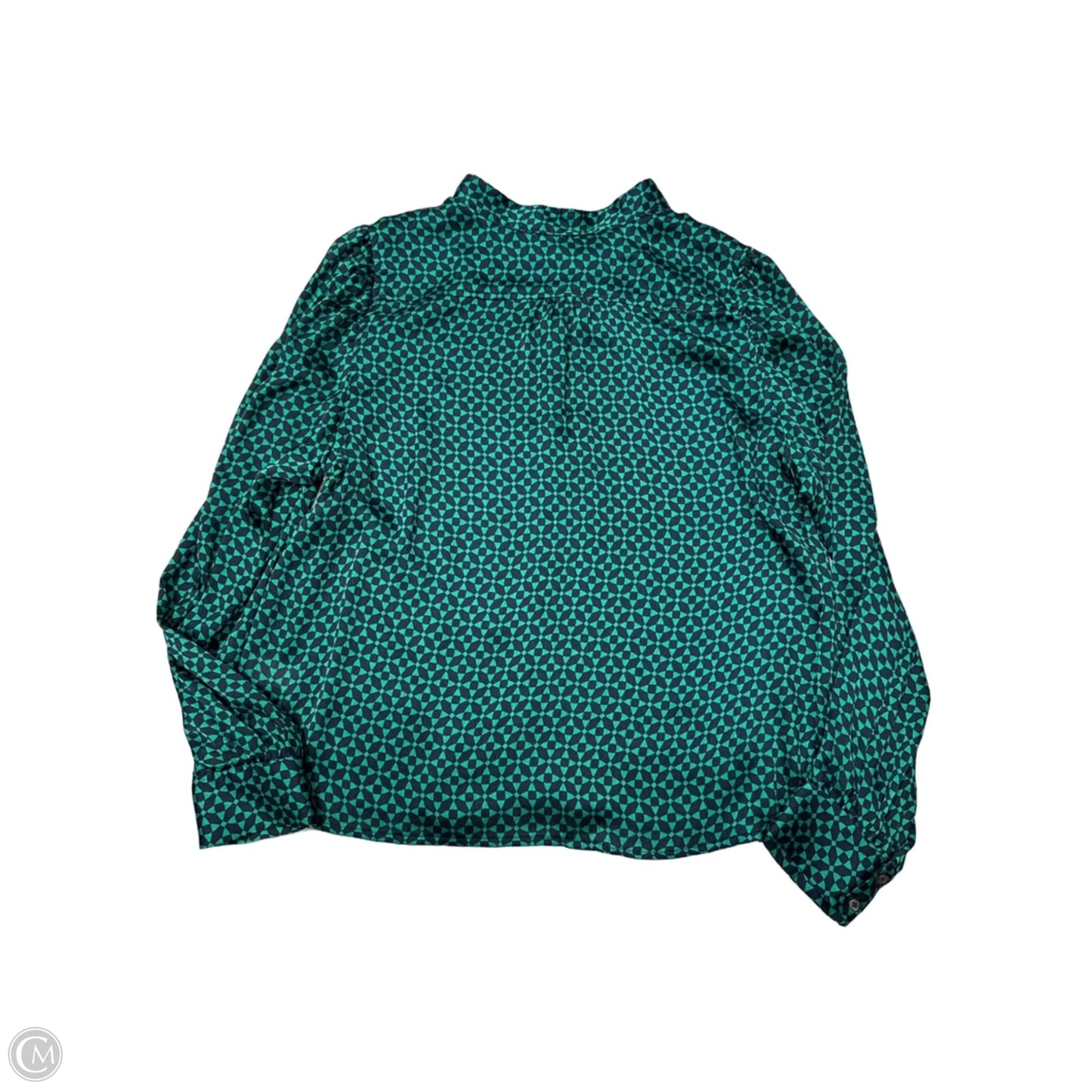 Top Long Sleeve By Cece In Blue & Green, Size: Xl