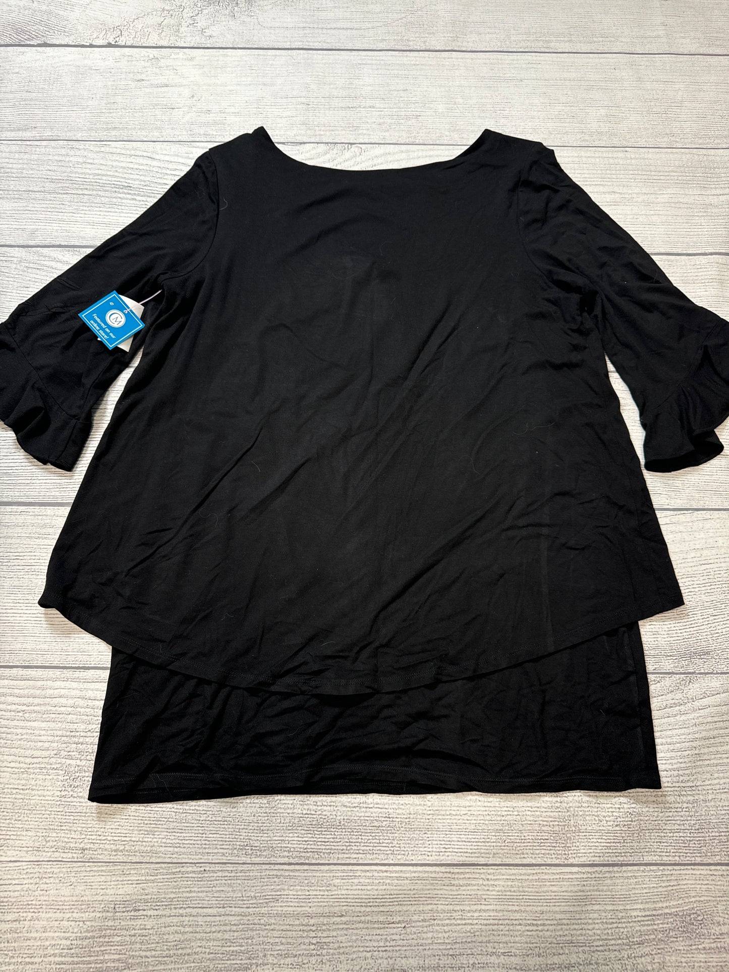 Top 3/4 Sleeve By White House Black Market In Black, Size: Xl