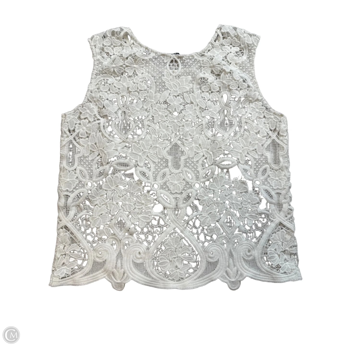 Top Sleeveless By Acemi In White, Size: M