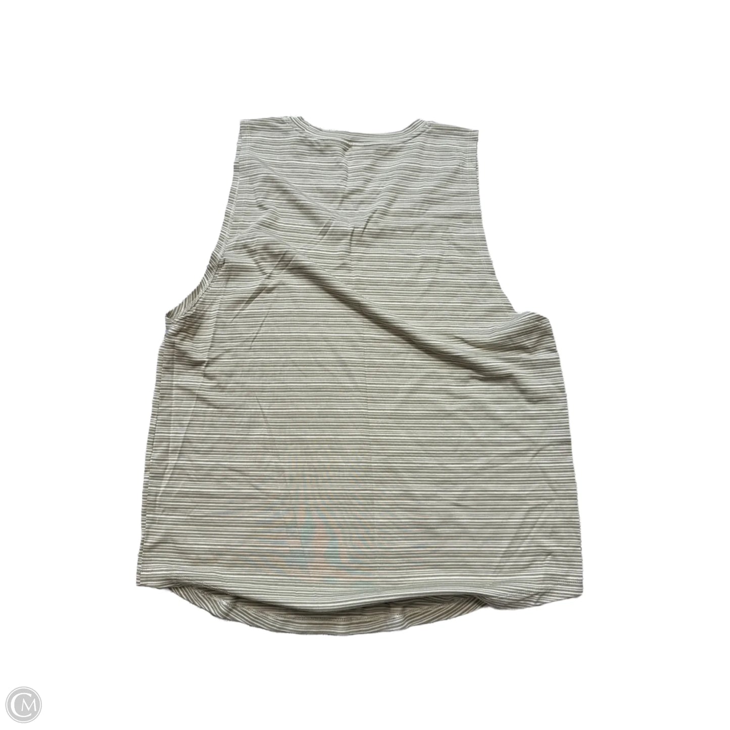 Athletic Tank Top By Athleta In Green & White, Size: M