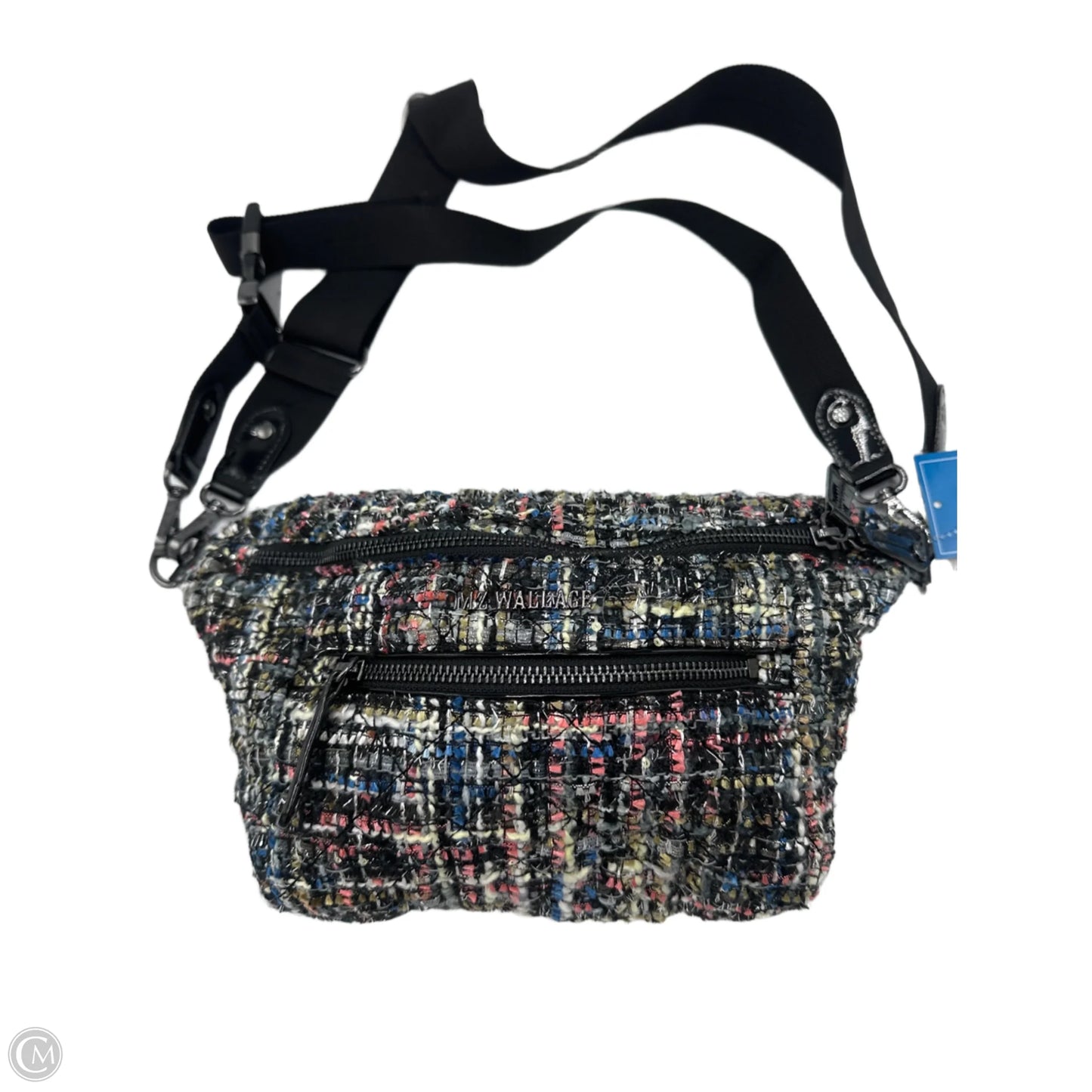 MZ Wallace Designer Multi Tweed Micro Crossbody Sling Bag