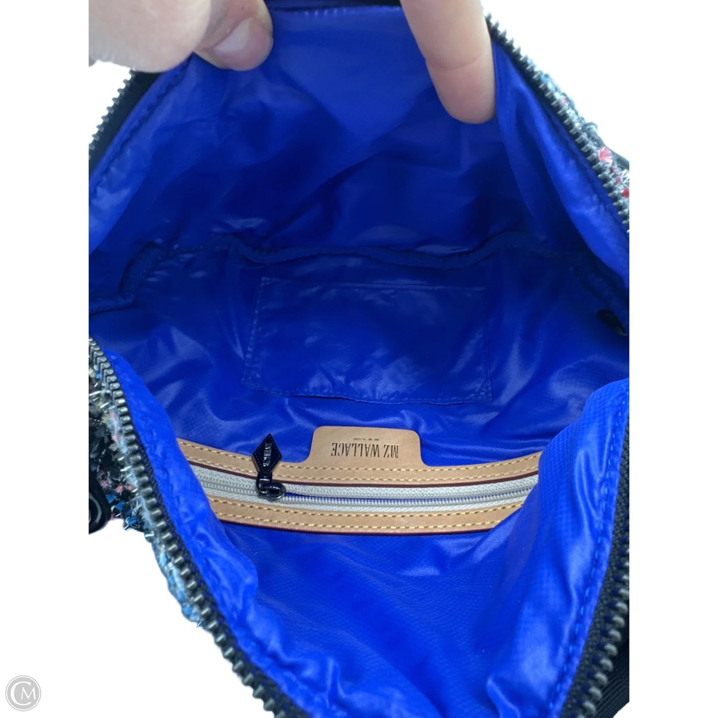 MZ Wallace Designer Multi Tweed Micro Crossbody Sling Bag