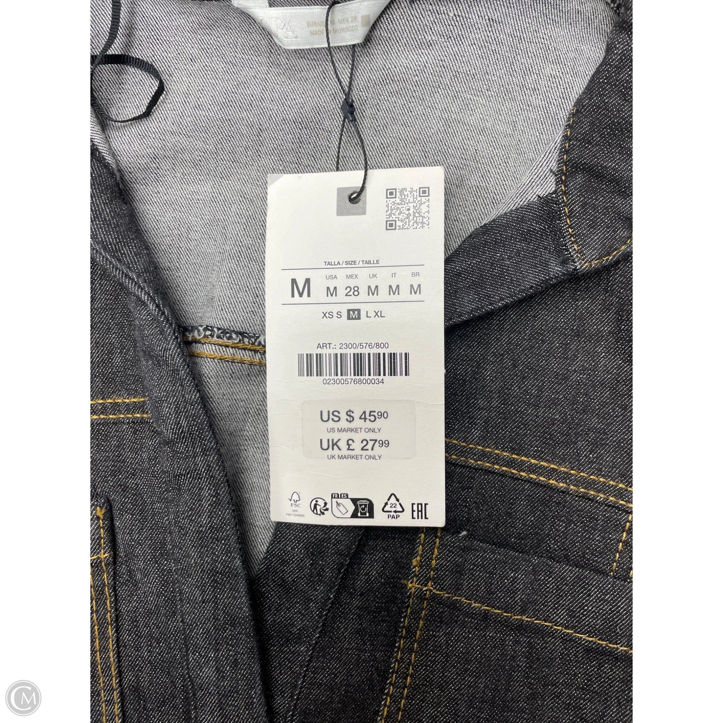New! Top Long Sleeve By Zara In Grey, Size: M