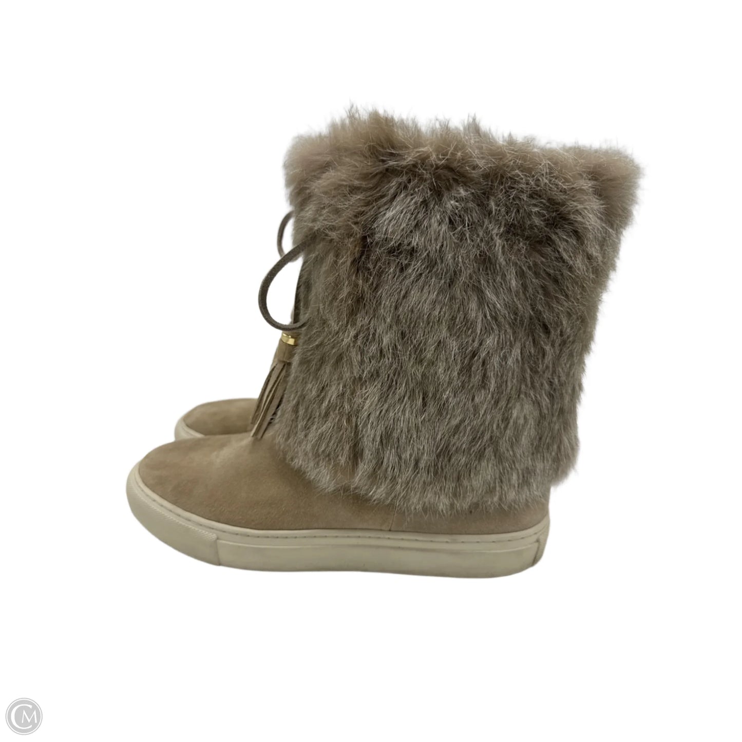 Boots Designer By Tory Burch In Taupe, Size: 8