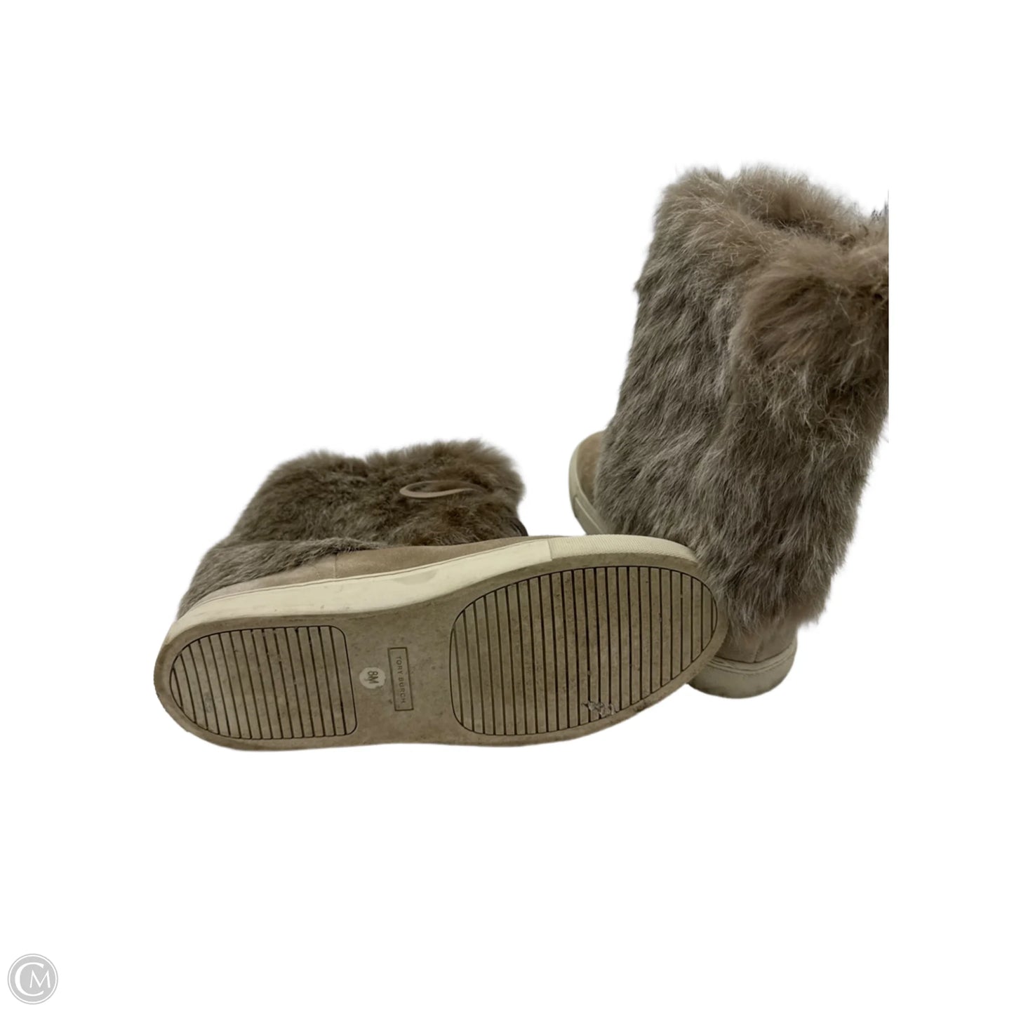 Boots Designer By Tory Burch In Taupe, Size: 8