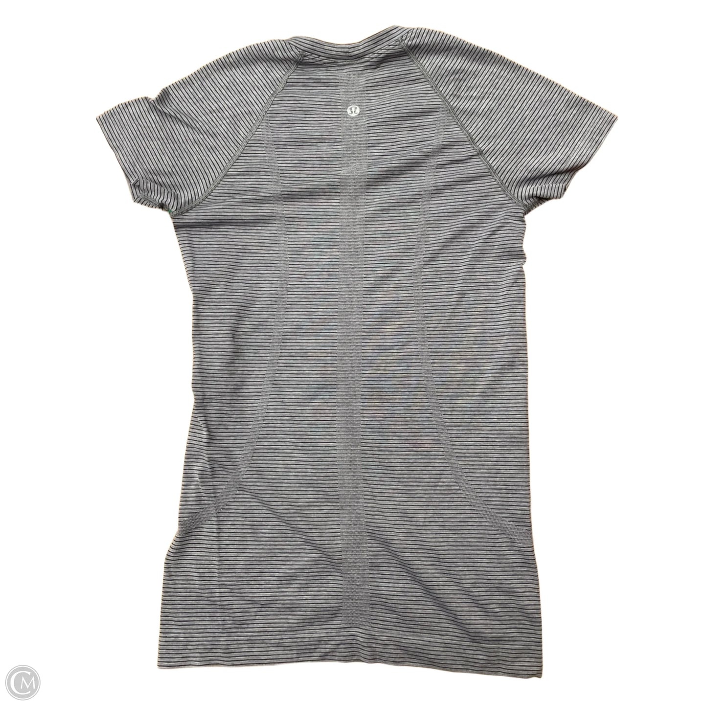 Athletic Top Short Sleeve By Lululemon In Grey, Size: S
