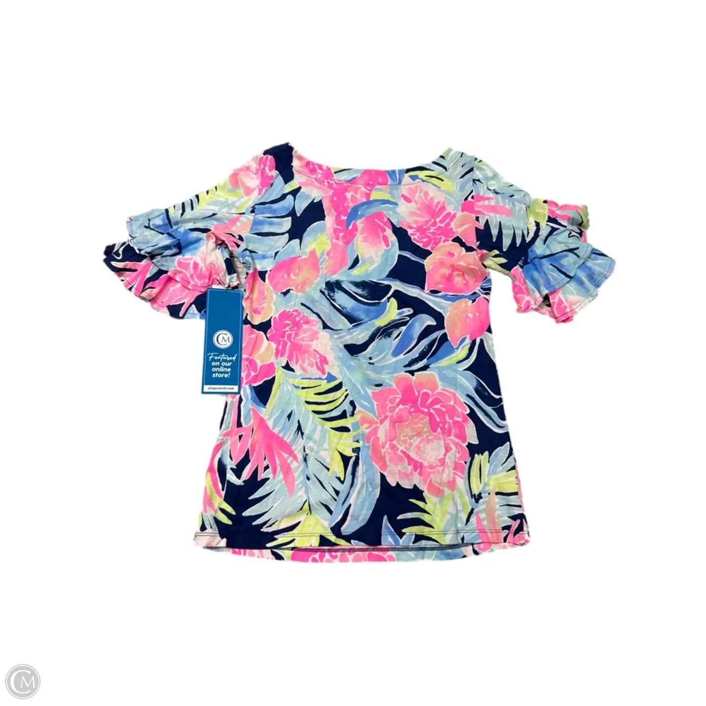 Top Short Sleeve Designer By Lilly Pulitzer In Multi-colored, Size: Xxs