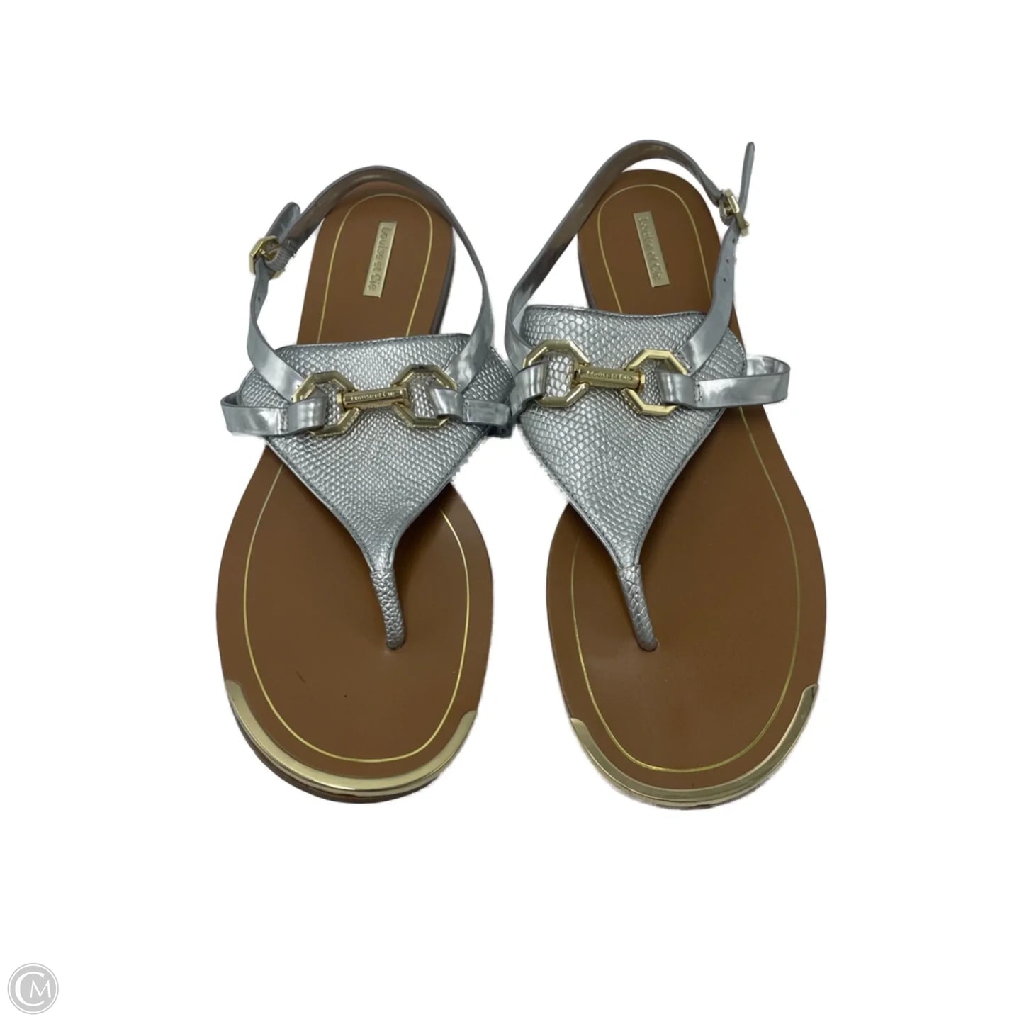 Sandals Flats By Louise Et Cie In Silver, Size: 9.5