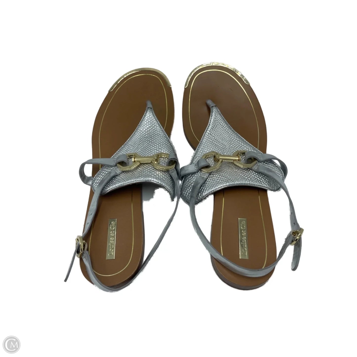 Sandals Flats By Louise Et Cie In Silver, Size: 9.5