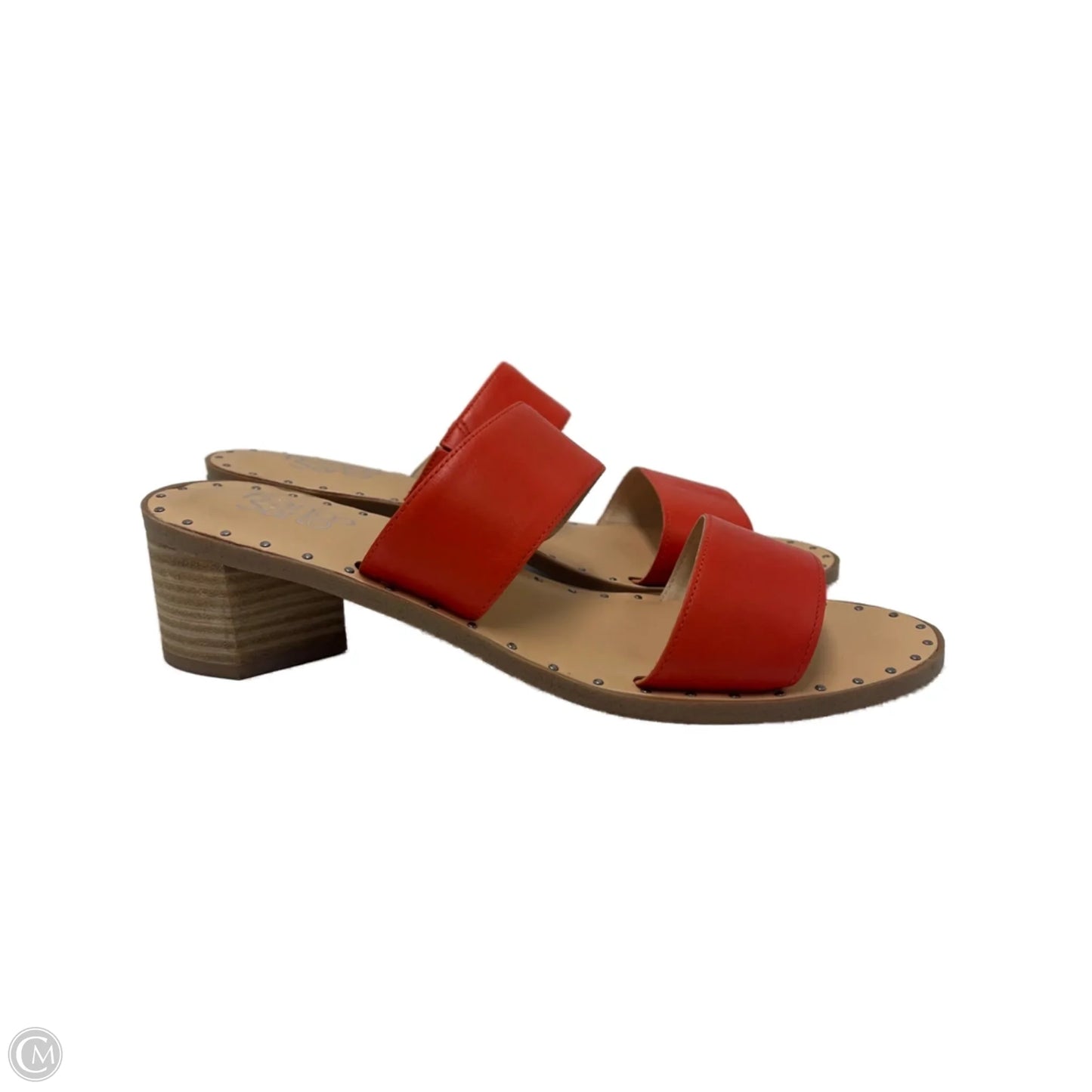 Sandals Heels Block By Franco Sarto In Orange, Size: 9.5