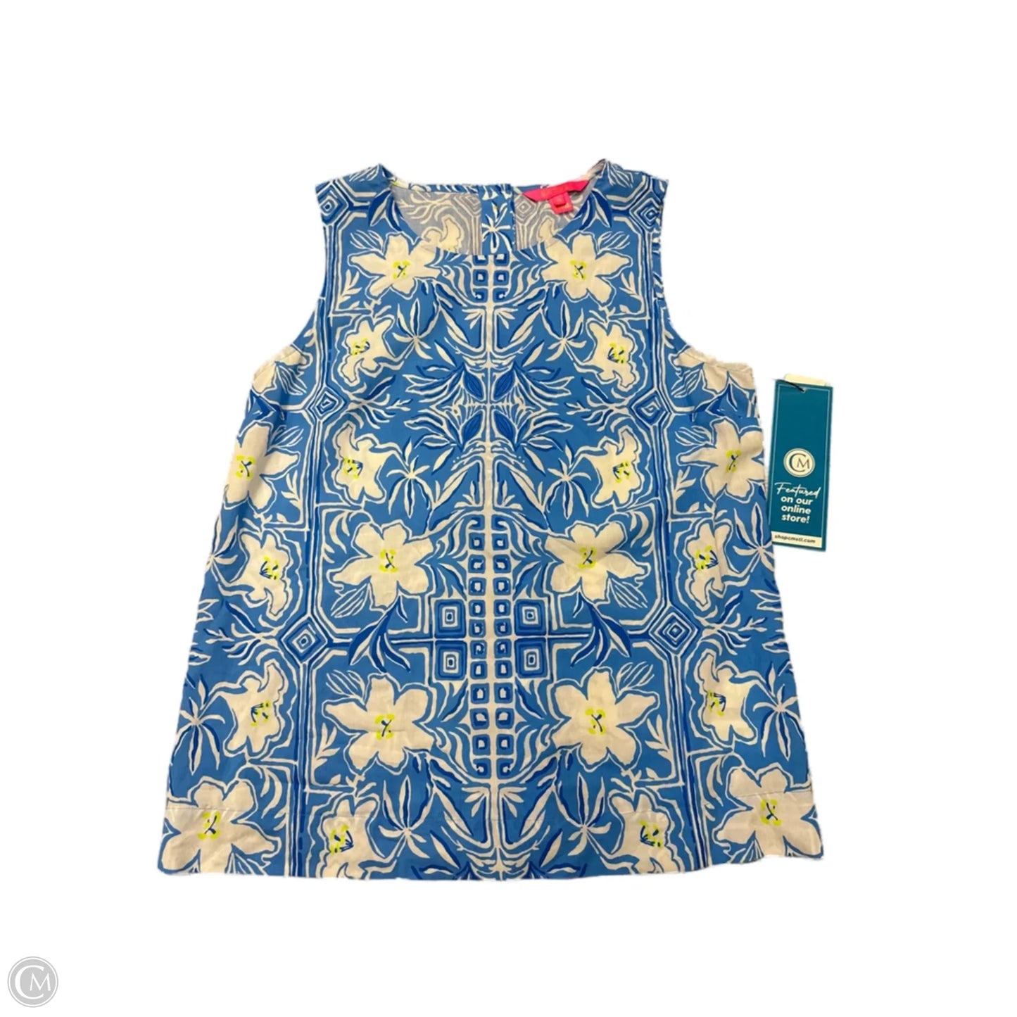 Top Sleeveless Designer By Lilly Pulitzer In Blue, Size: M