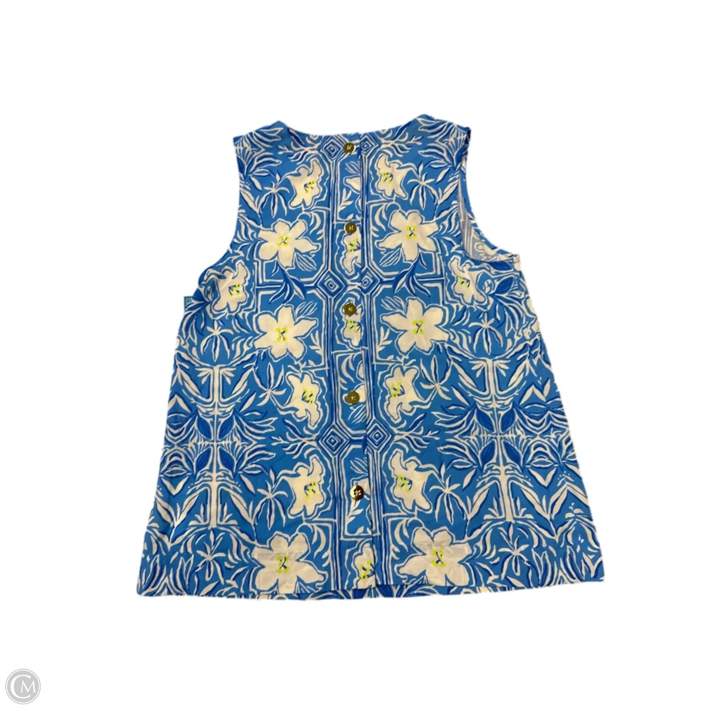 Top Sleeveless Designer By Lilly Pulitzer In Blue, Size: M
