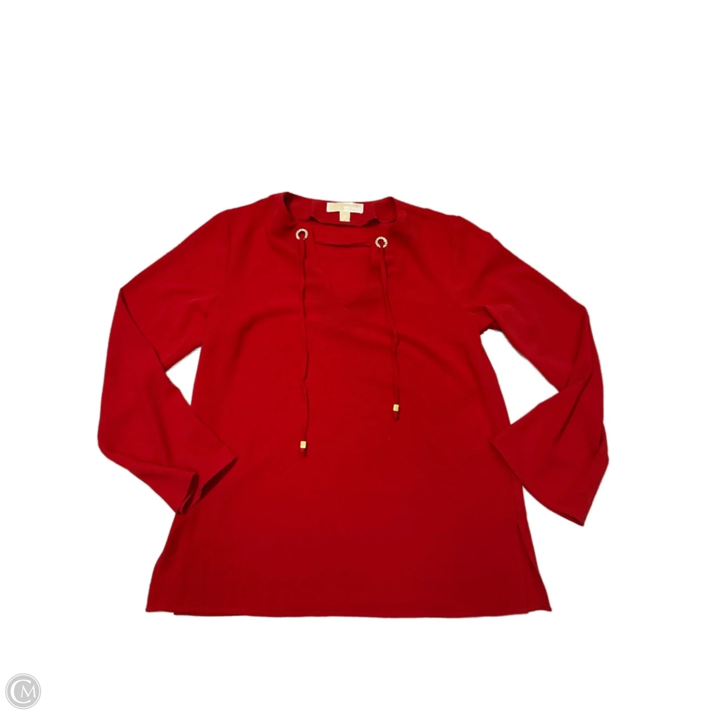Top Long Sleeve Designer By Michael Kors In Red, Size: S