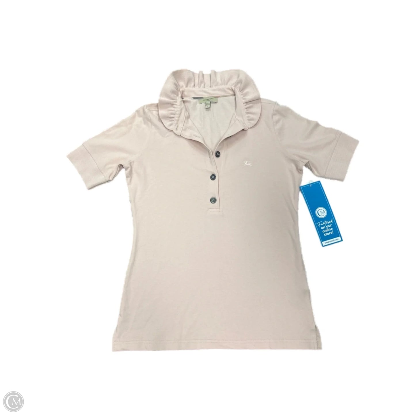 Burberry Top Short Luxury Designer By In Pink, Size: S