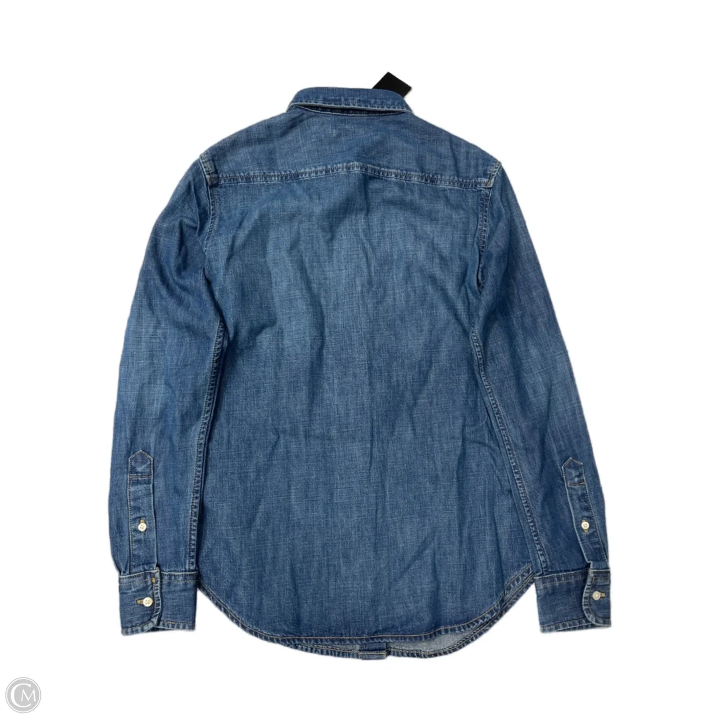 Top Long Sleeve By Ralph Lauren In Blue Denim, Size: Xs