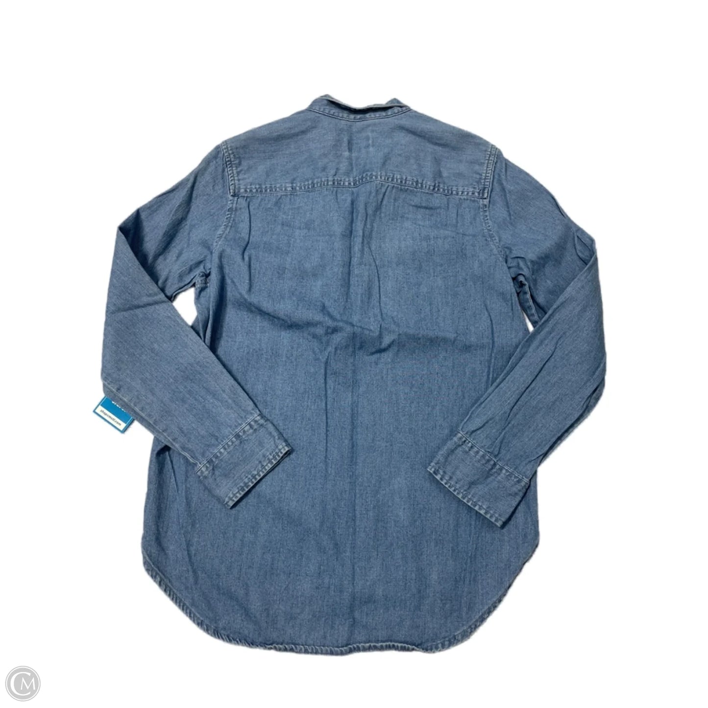 Top Long Sleeve By J. Crew In Blue Denim, Size: Xs
