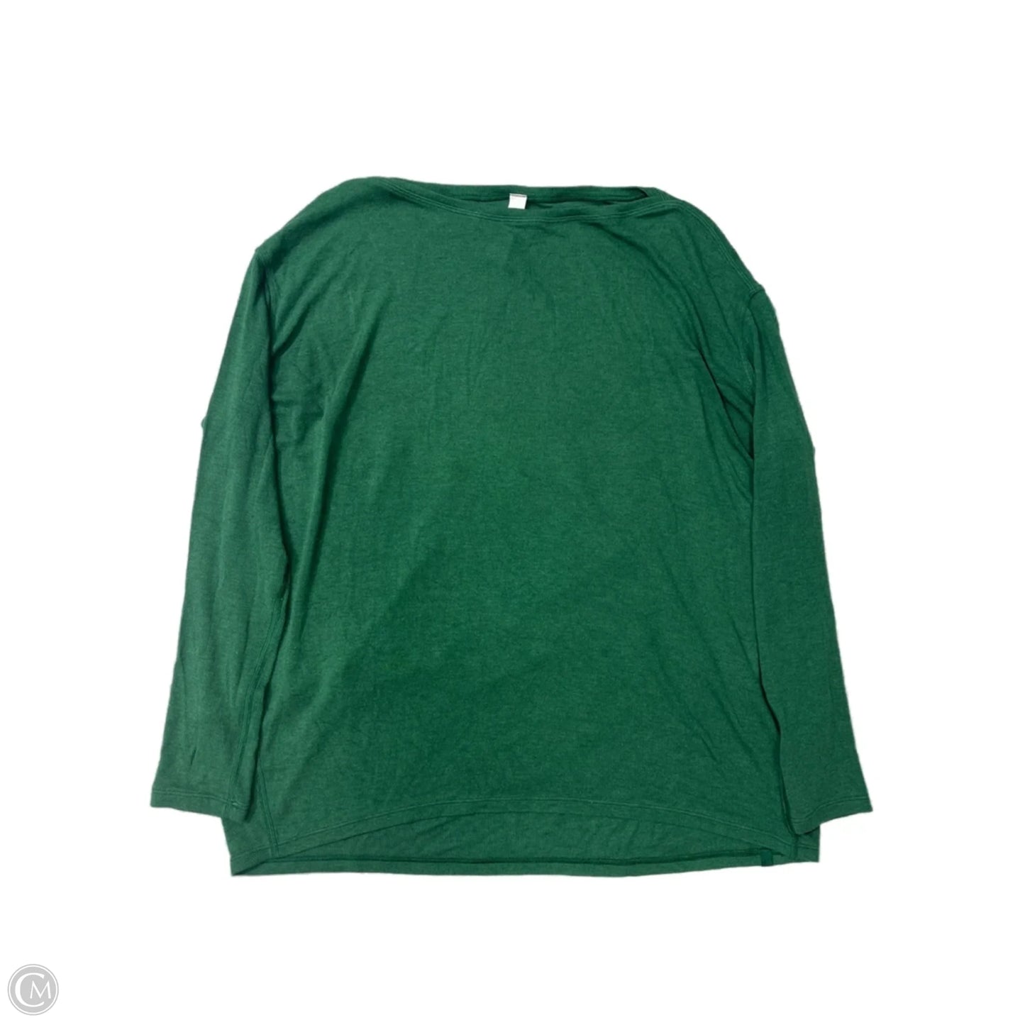 Athletic Top Long Sleeve Crewneck By Lululemon In Green, Size: S