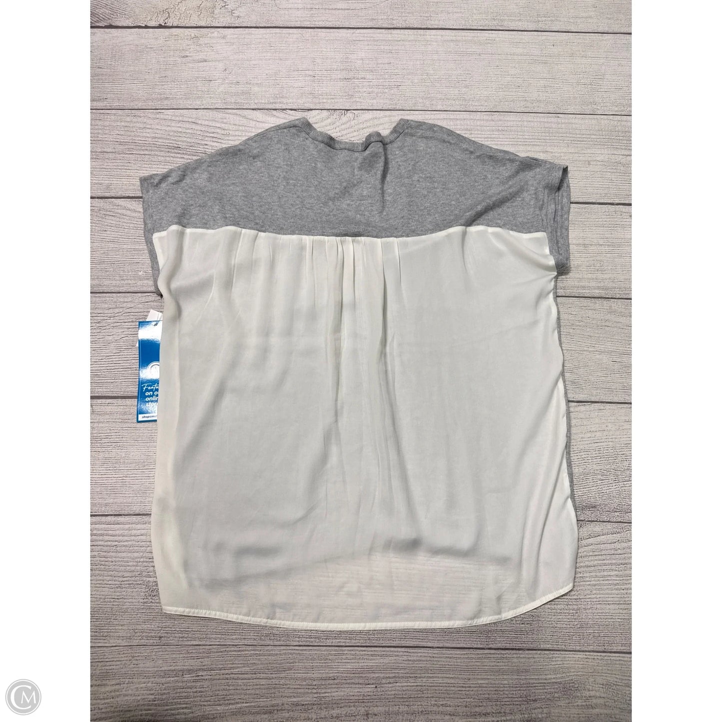 Top Sleeveless By Vince Camuto In Grey & White, Size: Xl