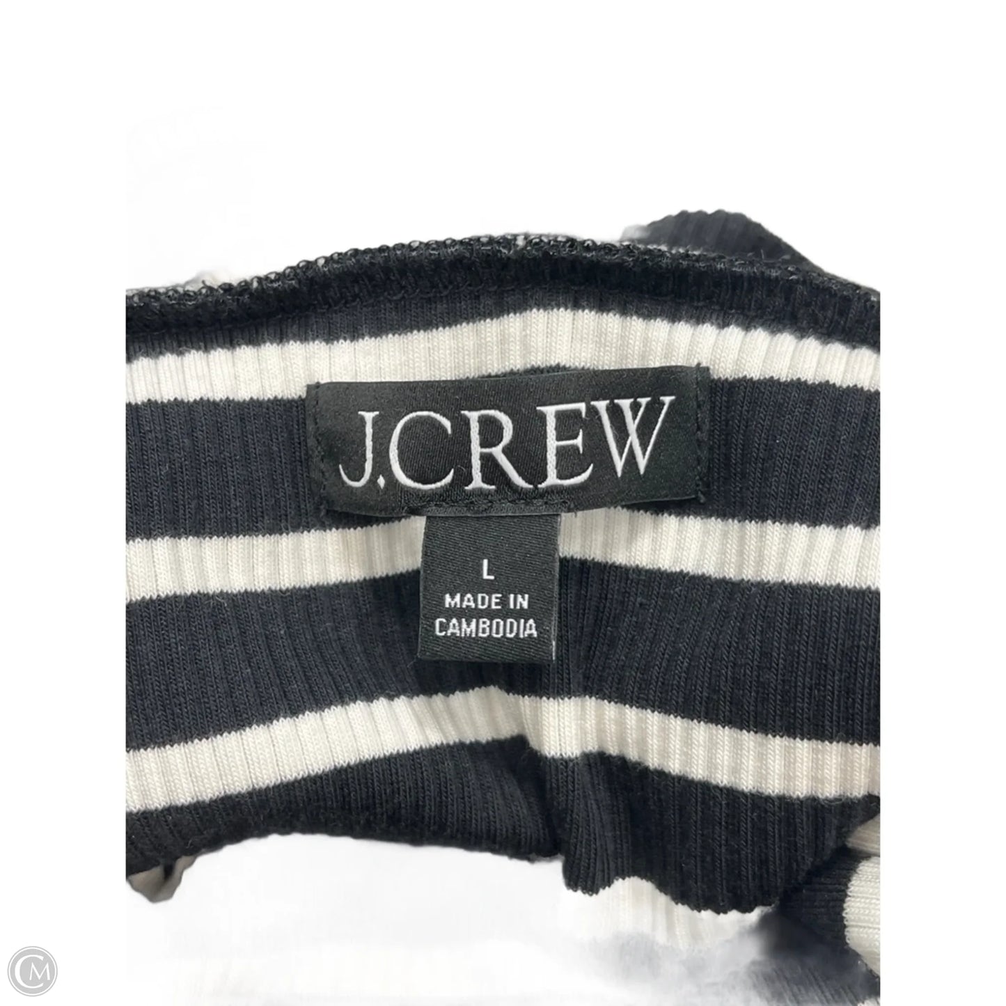 Top Long Sleeve By J. Crew In Striped Pattern, Size: L