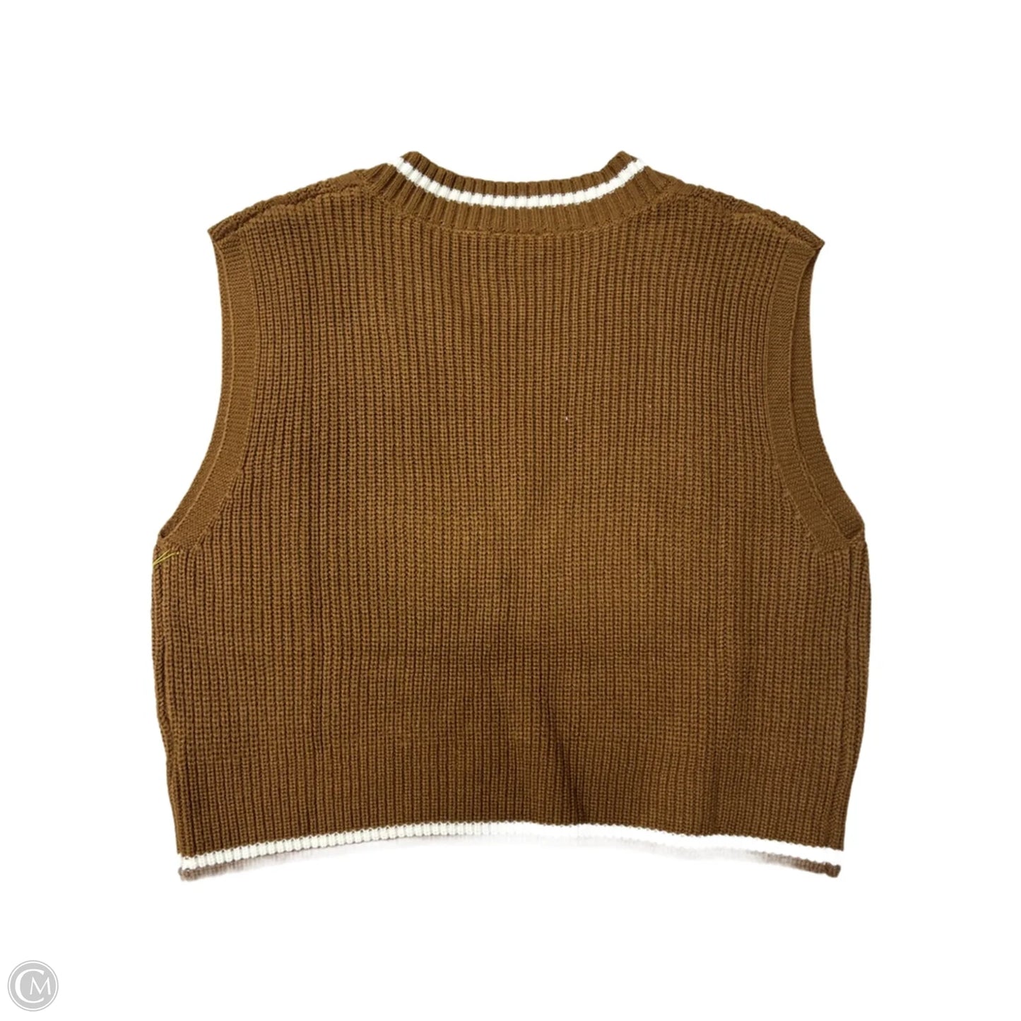Sweater Short Sleeve By Sugar Lips In Brown, Size: L