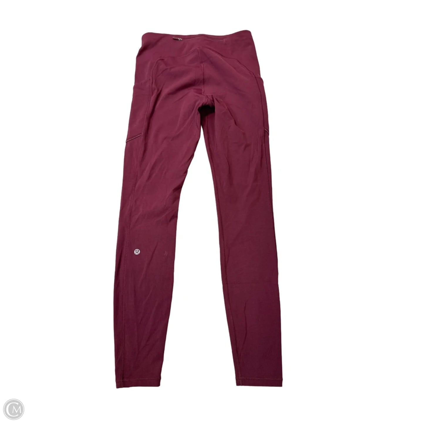Athletic Leggings By Lululemon In Maroon, Size: 6