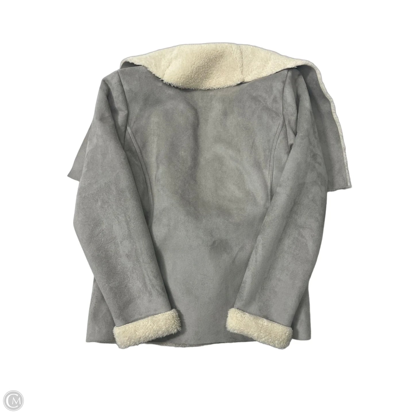 Jacket Moto By Lauren By Ralph Lauren In Grey, Size: S