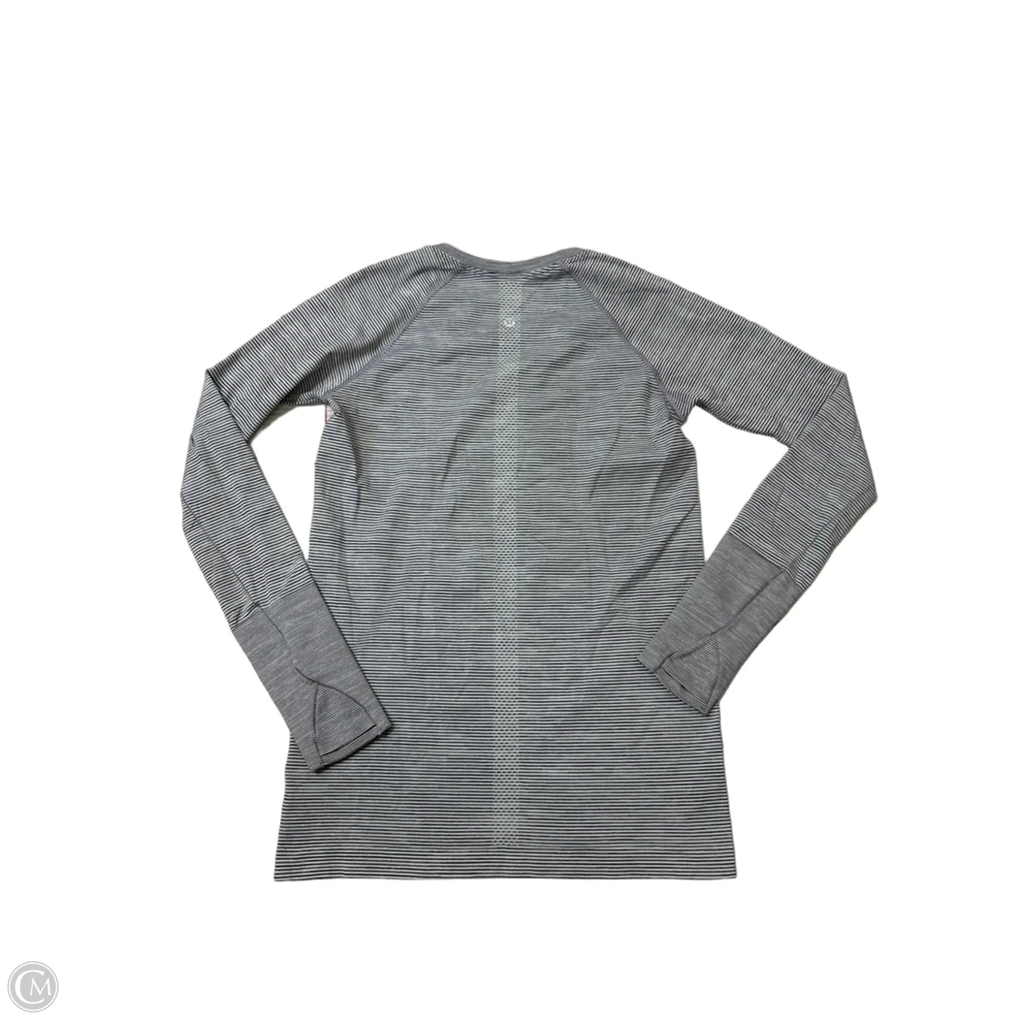 Athletic Top Long Sleeve Crewneck By Lululemon In Striped Pattern, Size: M