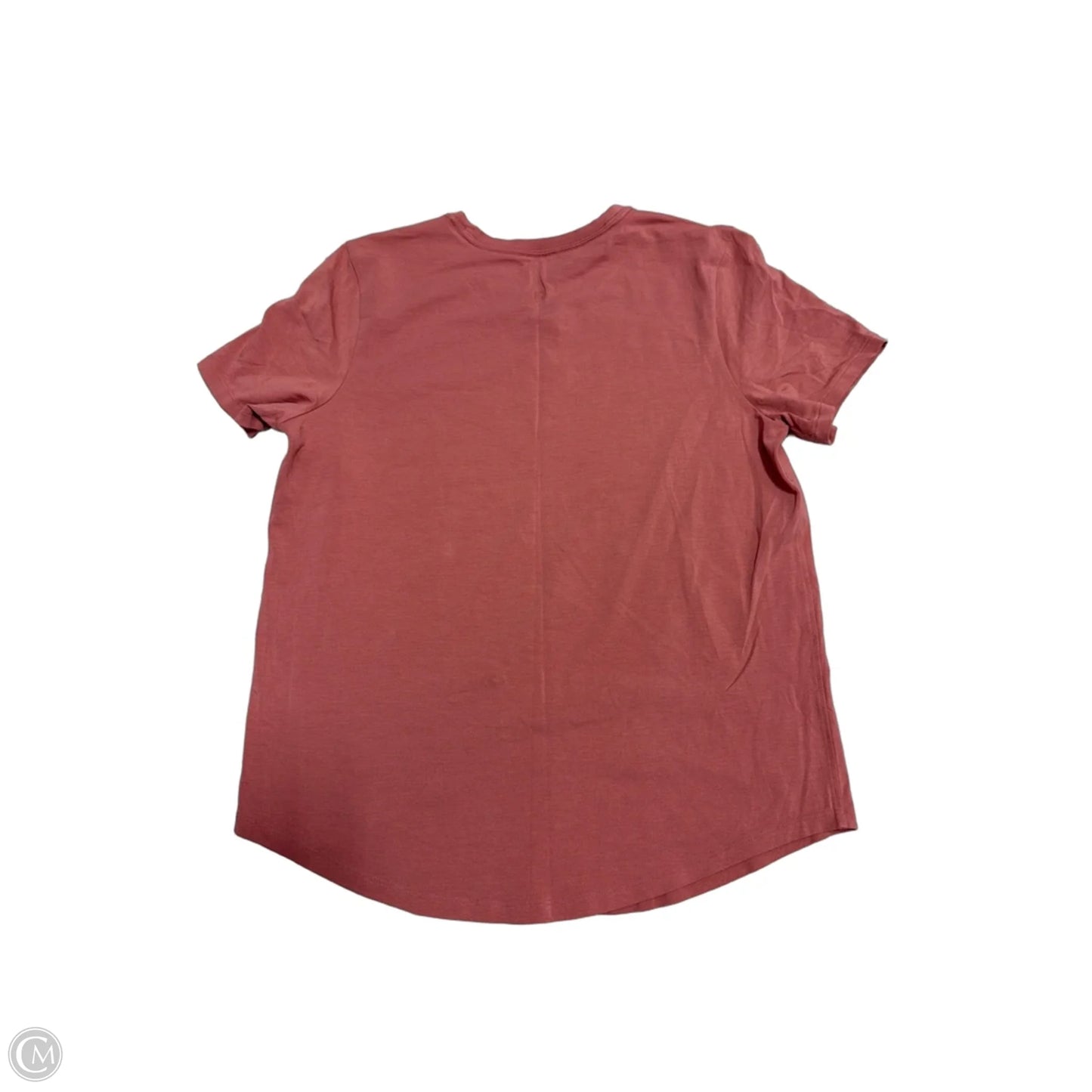Athletic Top Short Sleeve By Lululemon In Pink, Size: M