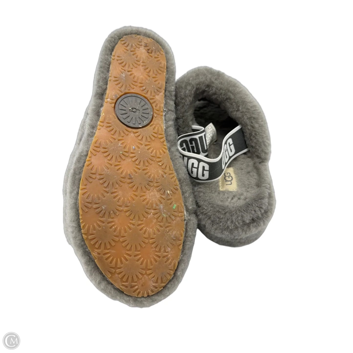 Fluff Yeah Slippers Designer By UGG In Grey, Size: 8