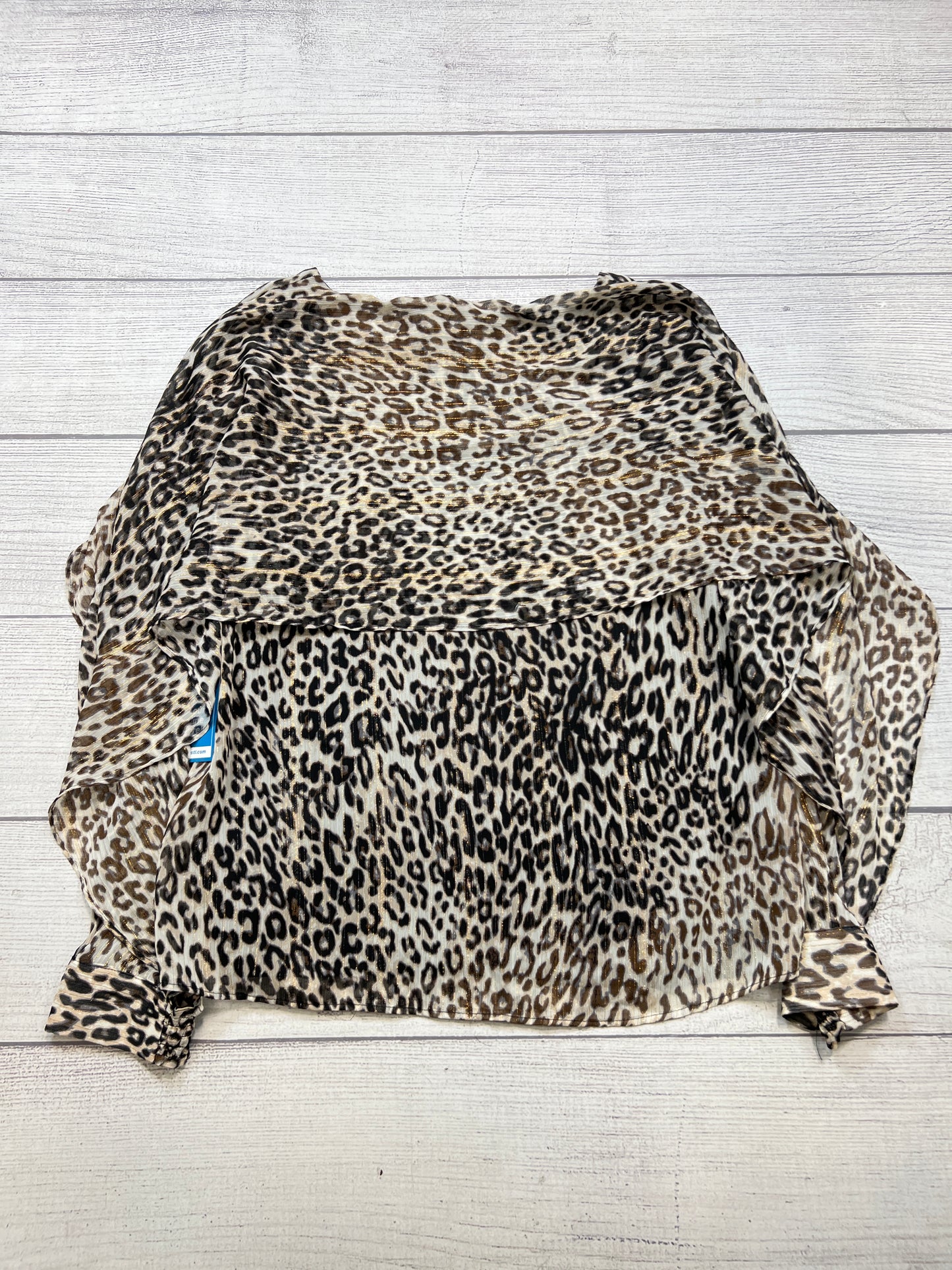New! Top Long Sleeve By Dkny In Animal Print, Size: Xl