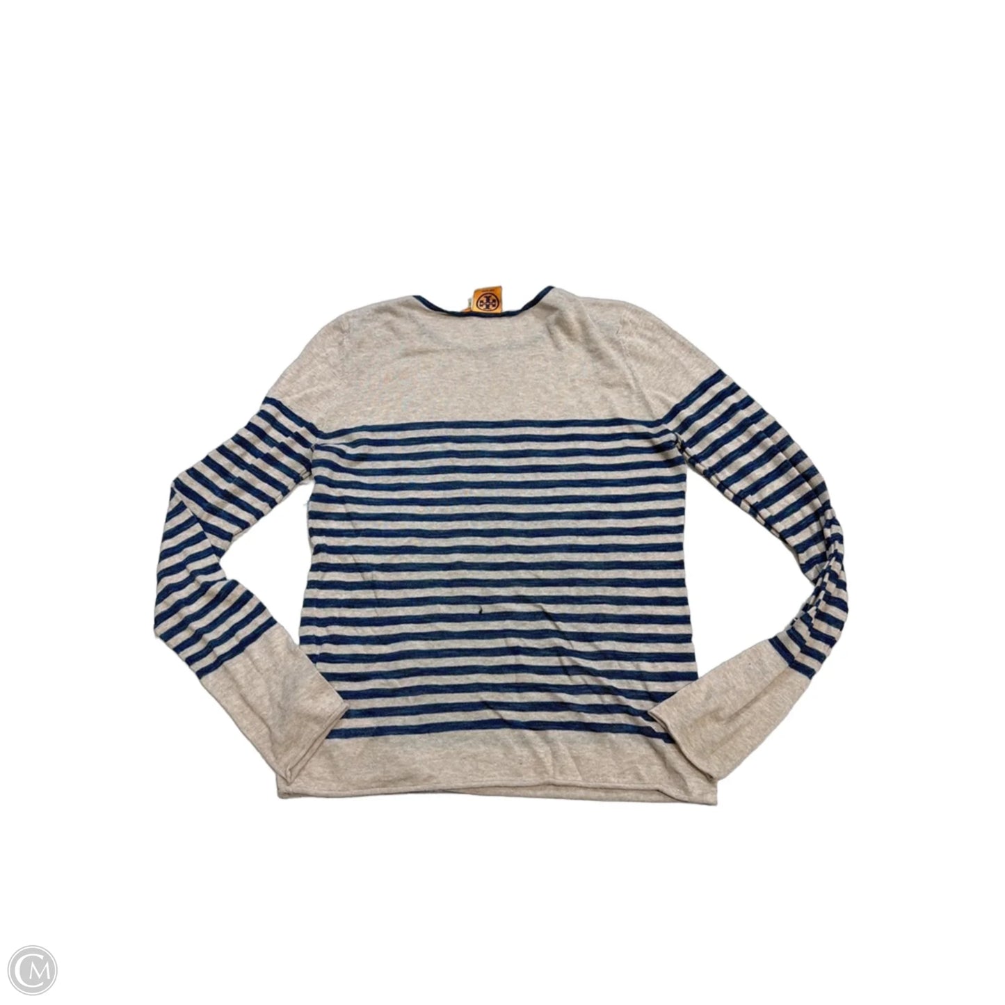 Sweater Designer By Tory Burch In Blue & Brown, Size: M