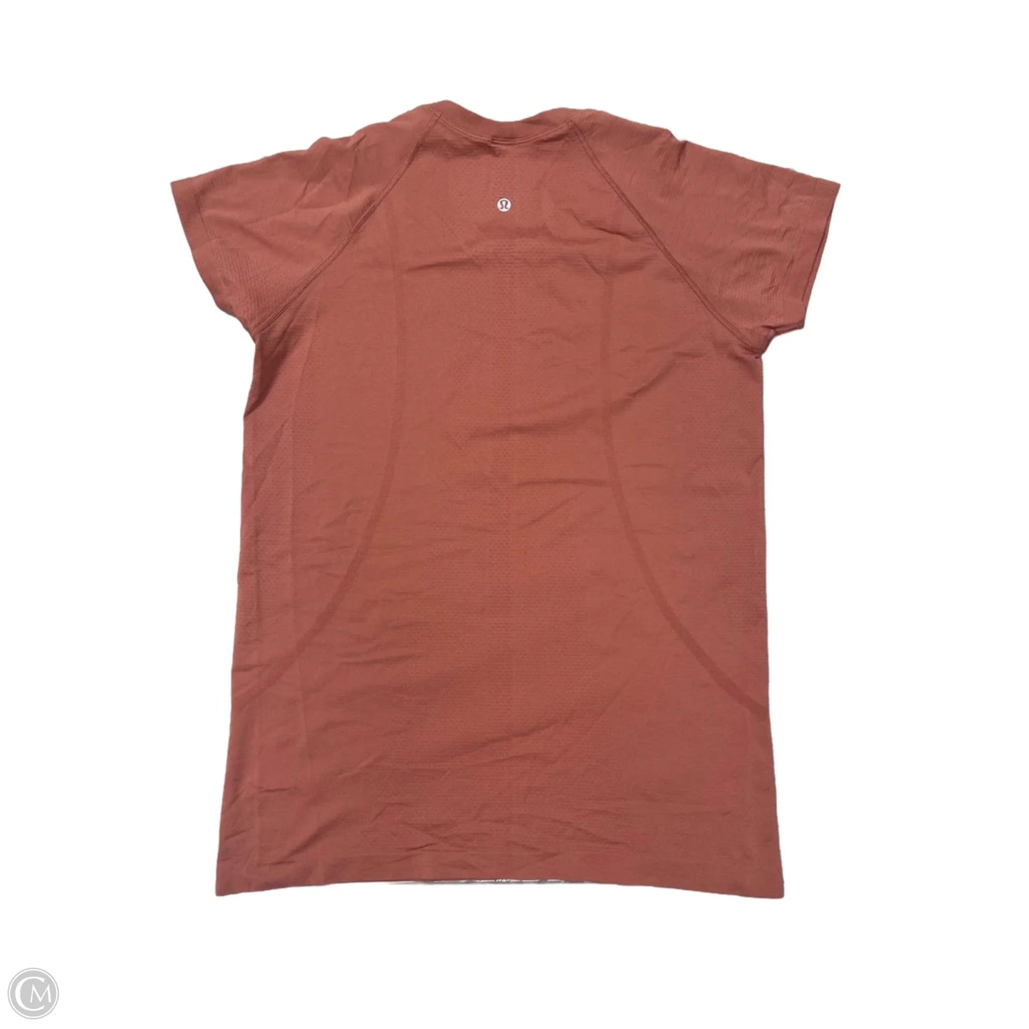 Athletic Top Short Sleeve By Lululemon In Orange, Size: 12