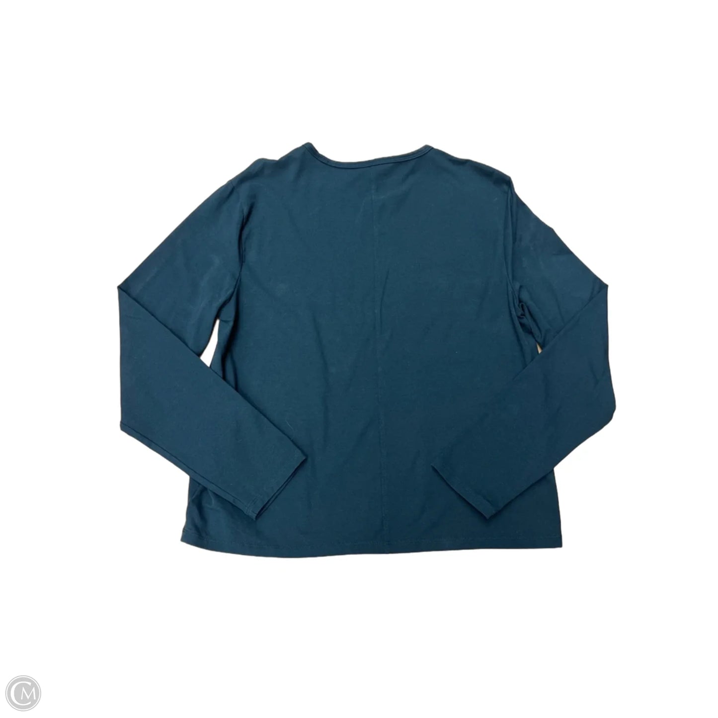 Athletic Top Long Sleeve Collar By Athleta In Teal, Size: L
