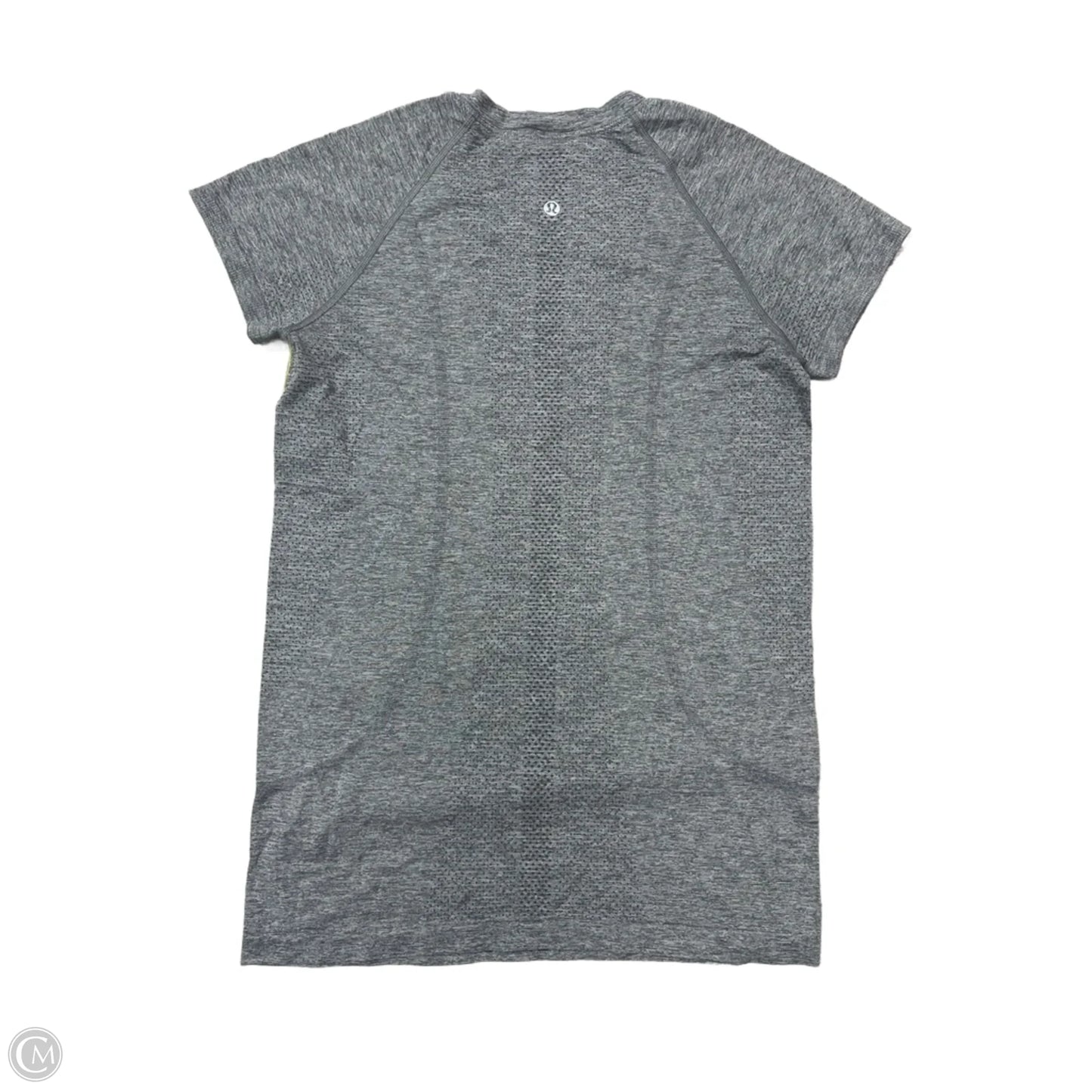 Athletic Top Short Sleeve By Lululemon In Grey, Size: 8