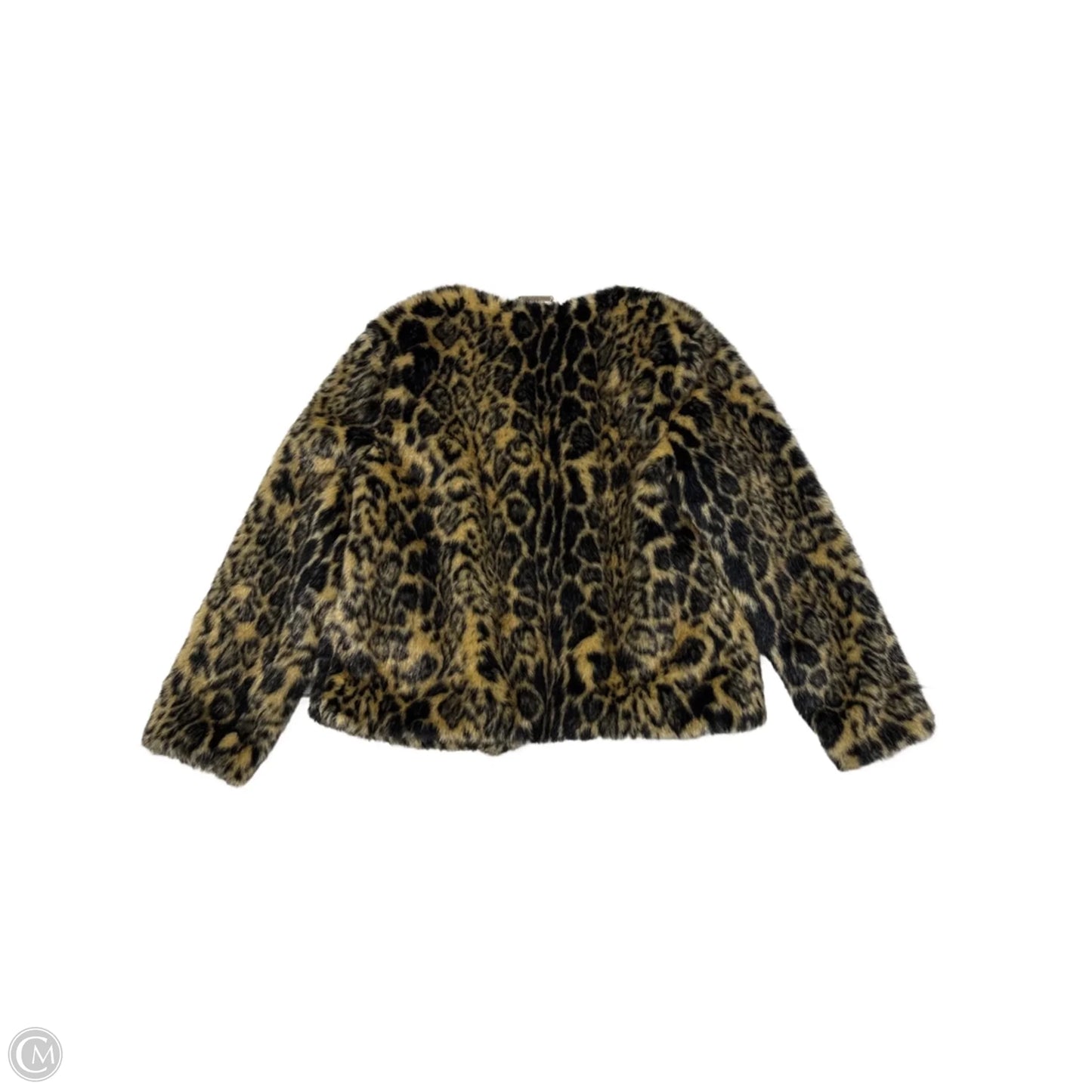 Coat Faux Fur & Sherpa By Tahari In Animal Print, Size: M