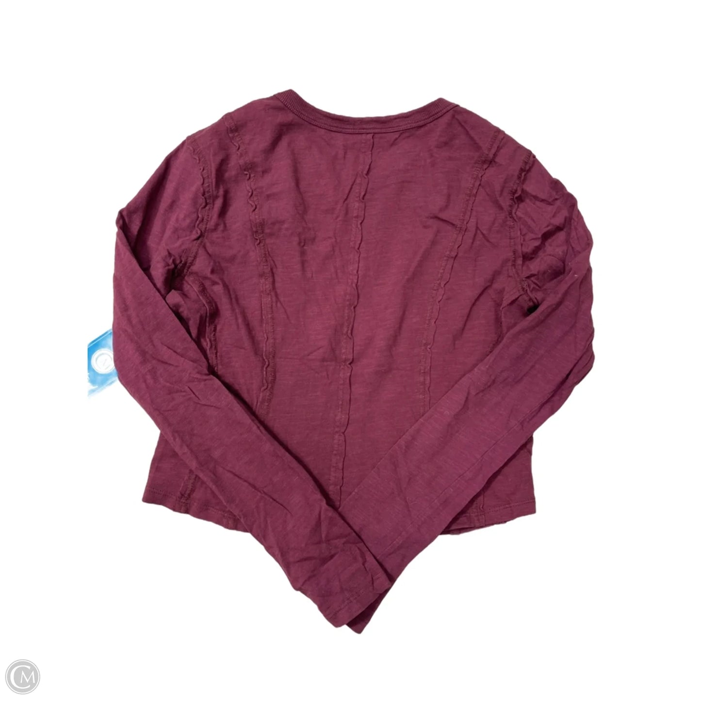 Top Long Sleeve By Pilcro In Maroon, Size: S