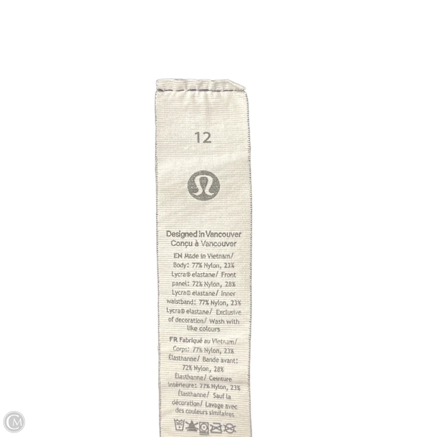 Athletic Leggings By Lululemon In Black, Size: 12