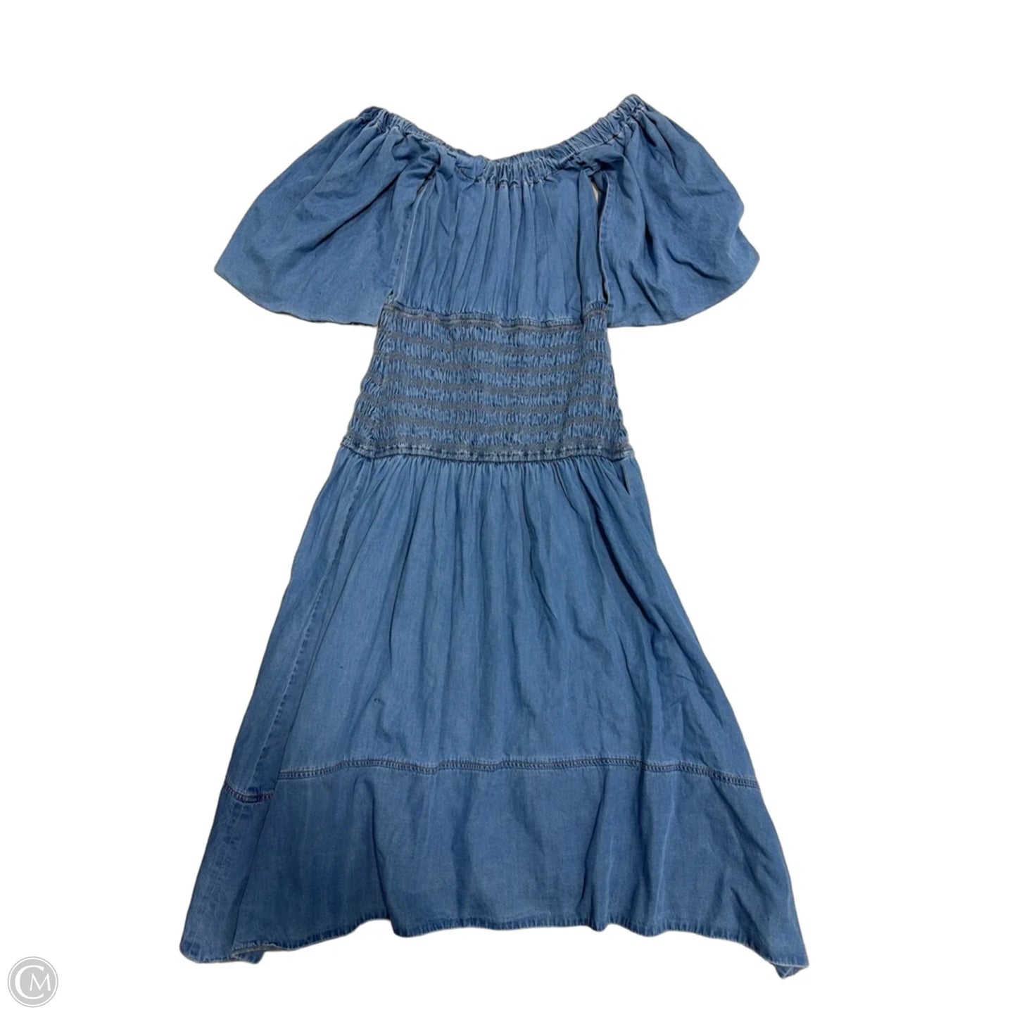 Dress Designer By Misa In Blue Denim, Size: M