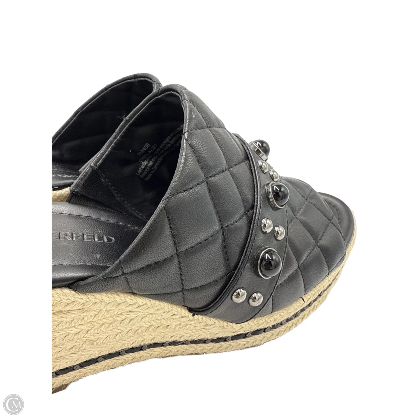 Shoes Designer By Karl Lagerfeld In Black, Size: 9